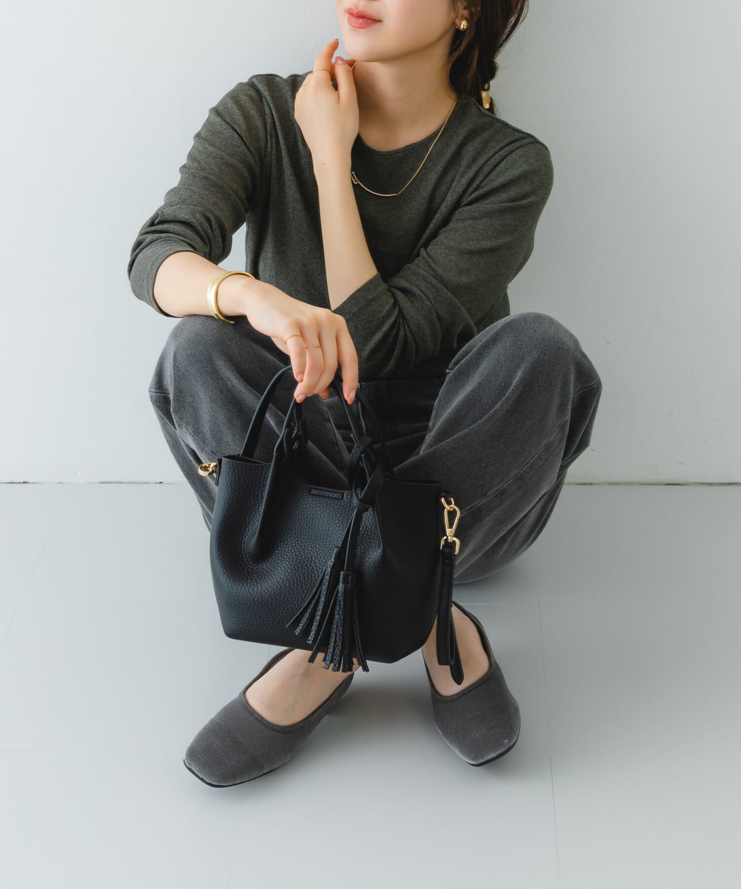 RODE SKO「『MADE IN JAPAN』スクエアベロアメッシュフラット」|バレエシューズ|