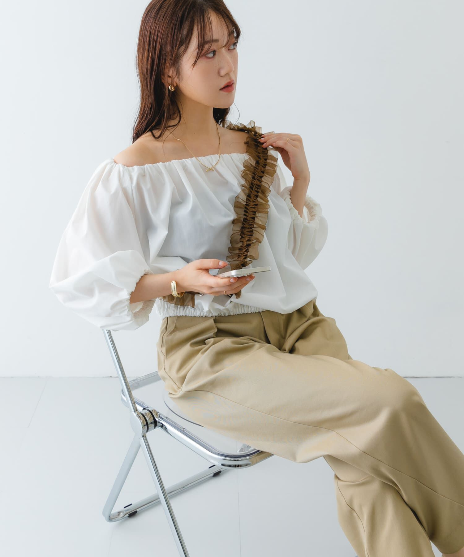 RODE SKO「ギャザーチュールストラップ」|モバイルケース|