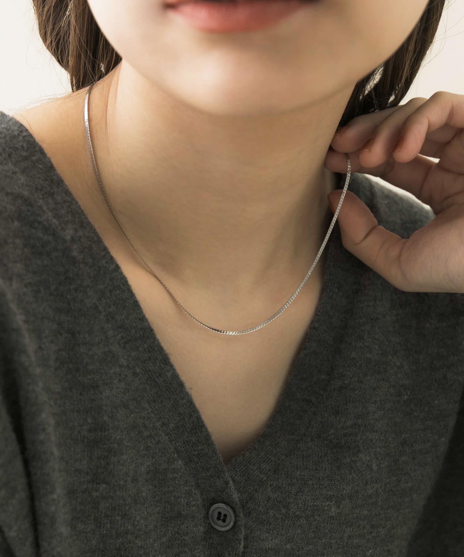 SMELLY「サージカルステンレスプレーンネックレス」|ネックレス|