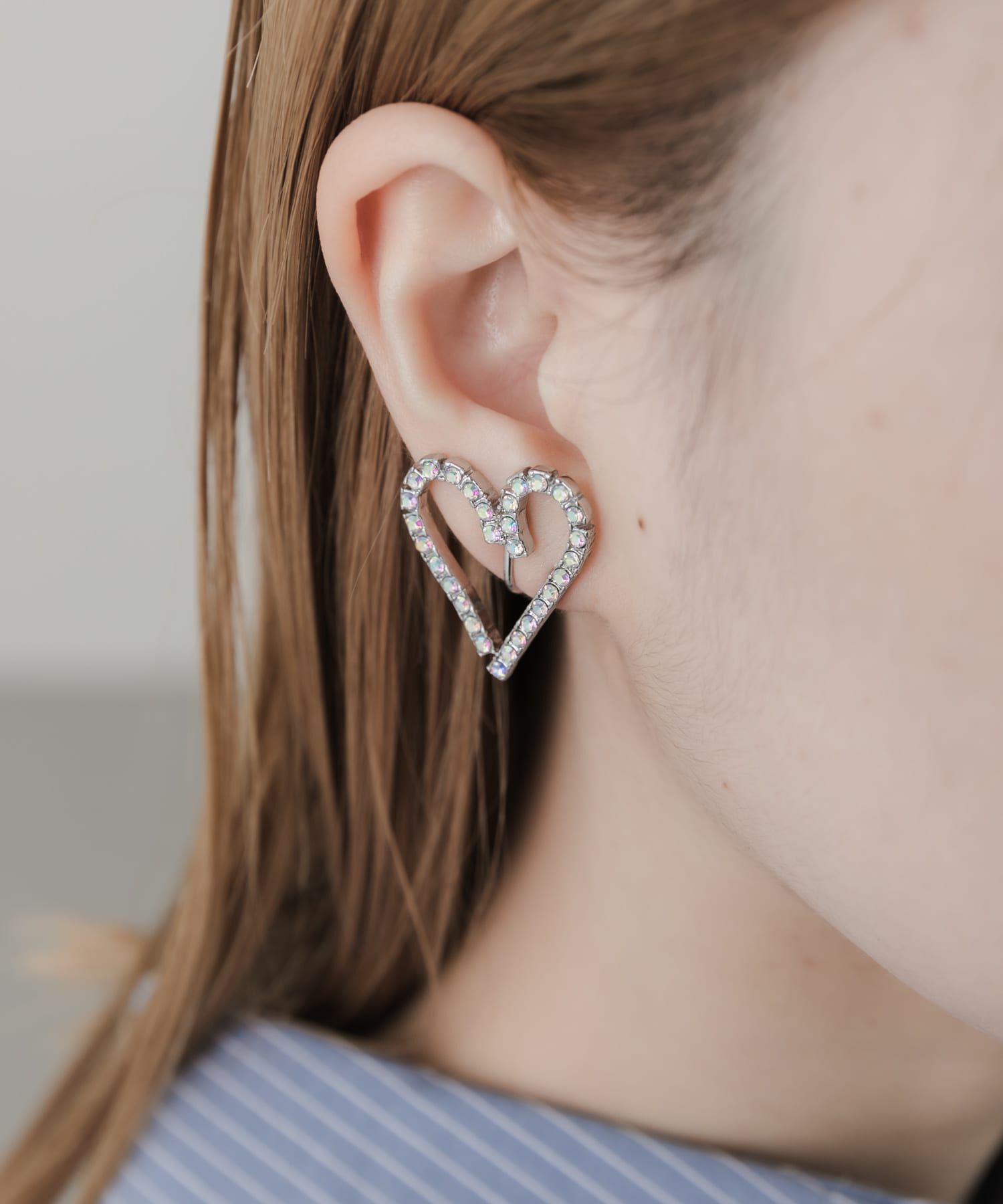 SMELLY「ビジューハートイヤリング」|イヤリング|