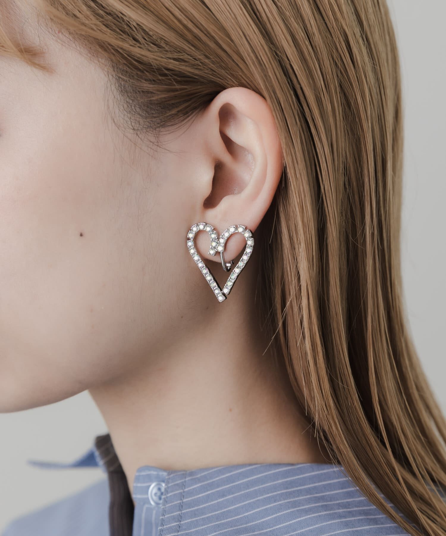 SMELLY「ビジューハートイヤリング」|イヤリング|