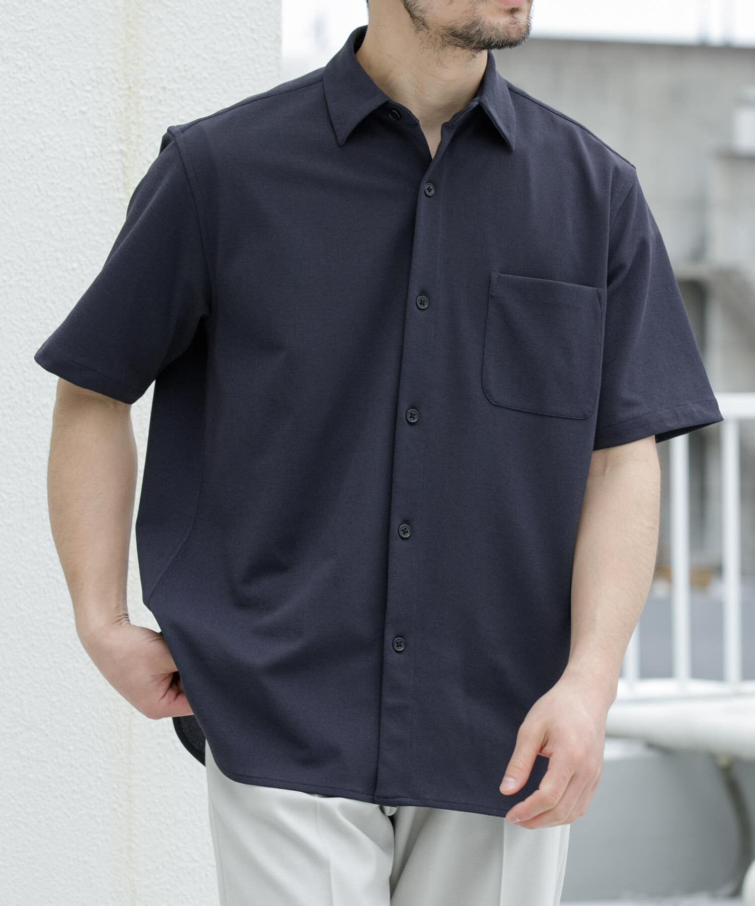 URBAN RESEARCH ROSSO「『ｾｯﾄｱｯﾌﾟ対応/XLｻｲｽﾞあり』ｺﾝﾌｫｰﾀﾌﾞﾙﾄﾞﾗｲｼｮ 」|シャツ・ブラウス|ネイビー