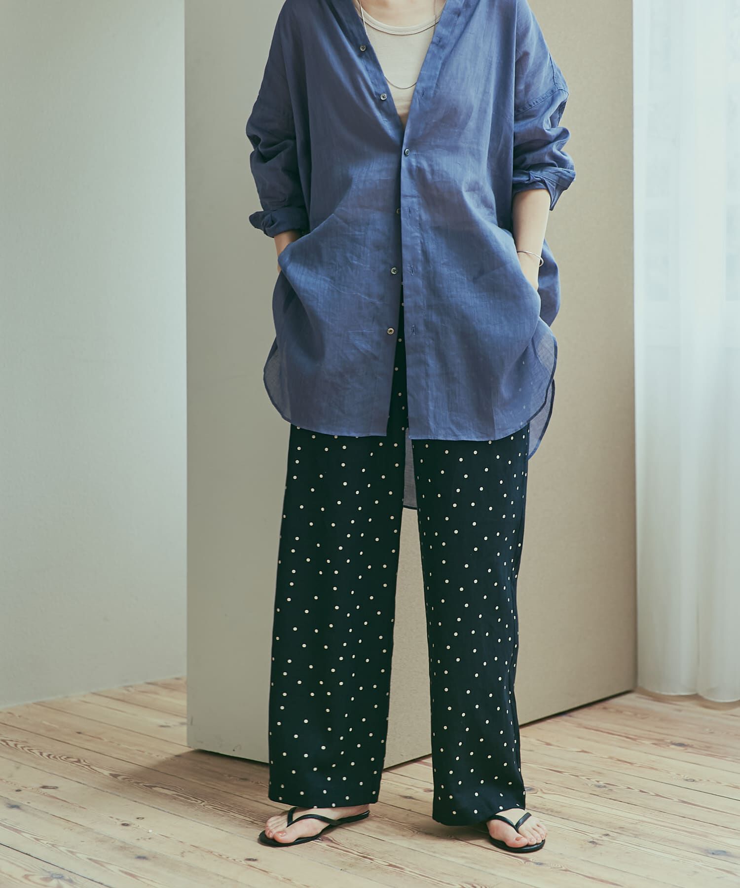 URBAN RESEARCH DOORS「リネンレーヨンドットイージーパンツ」|その他|