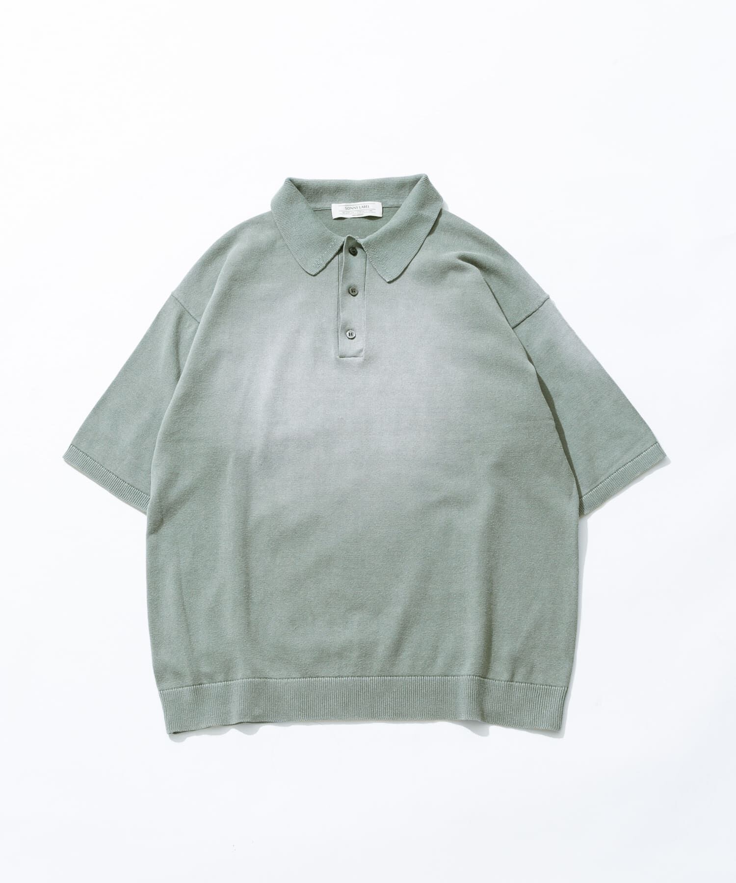 Sonny Label 「ピグメントニットポロシャツ」|ニット・セーター|グリーン