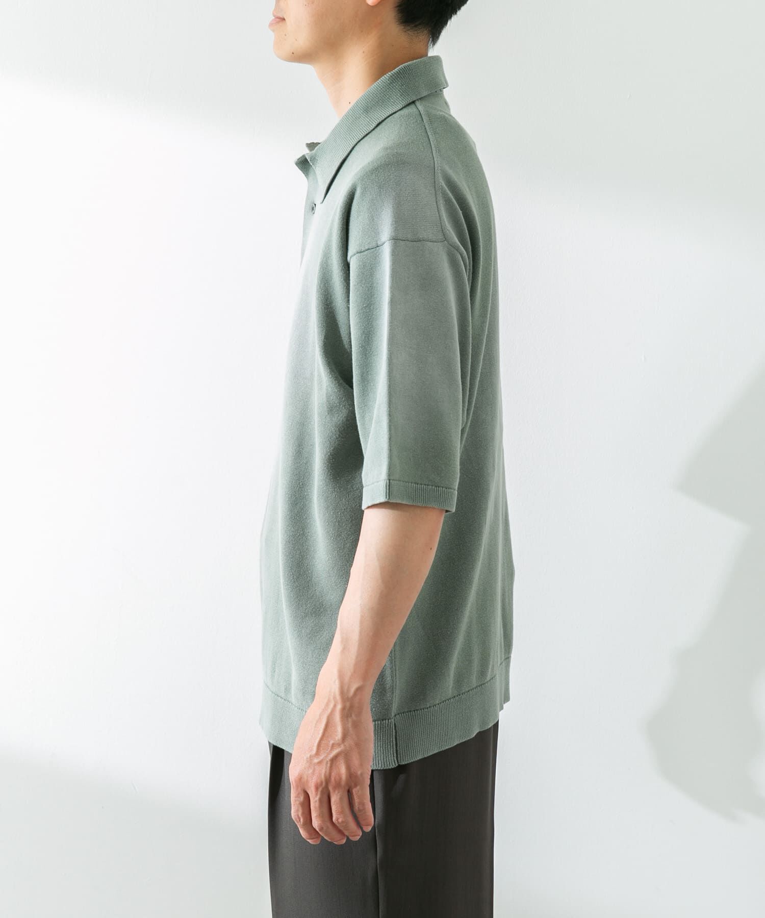 Sonny Label 「ピグメントニットポロシャツ」|ニット・セーター|