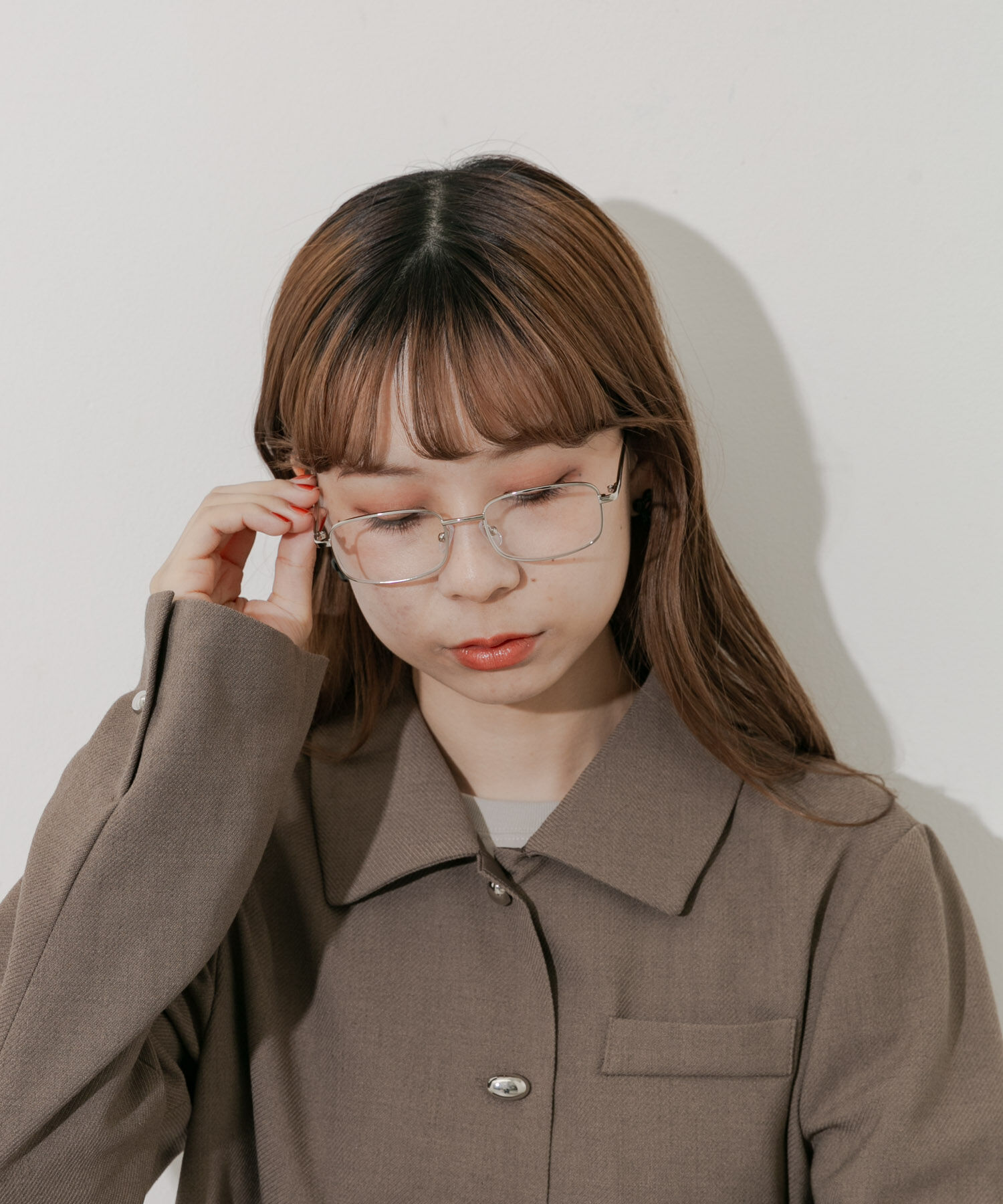 SMELLY「メタルスクエアダテメガネ」|メガネ|