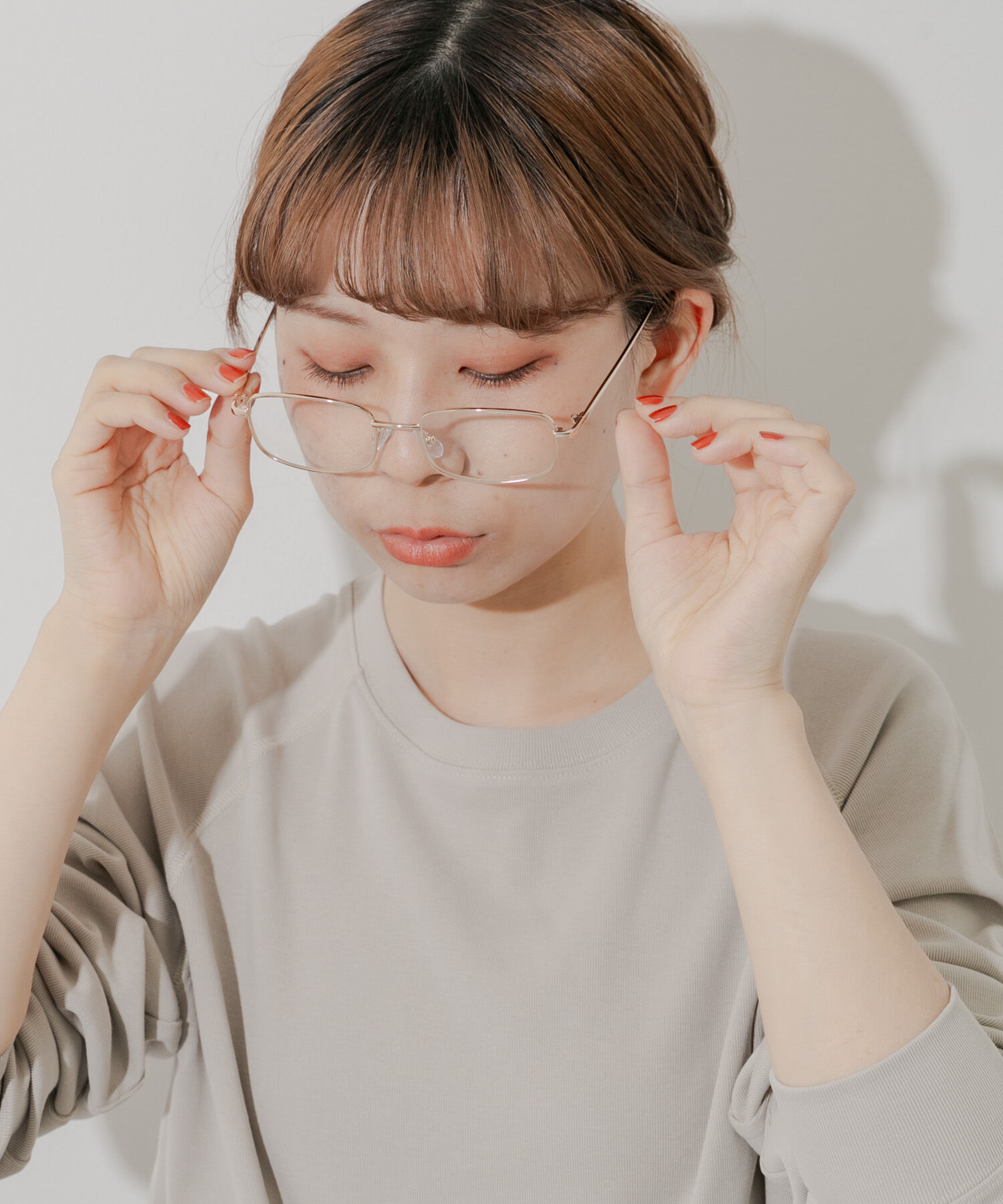 SMELLY「メタルスクエアダテメガネ」|メガネ|