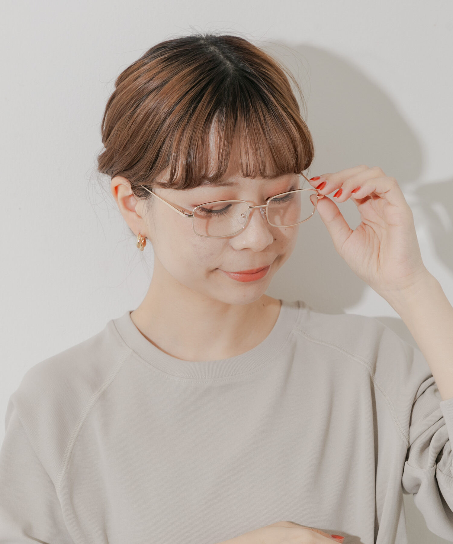 SMELLY「メタルスクエアダテメガネ」|メガネ|