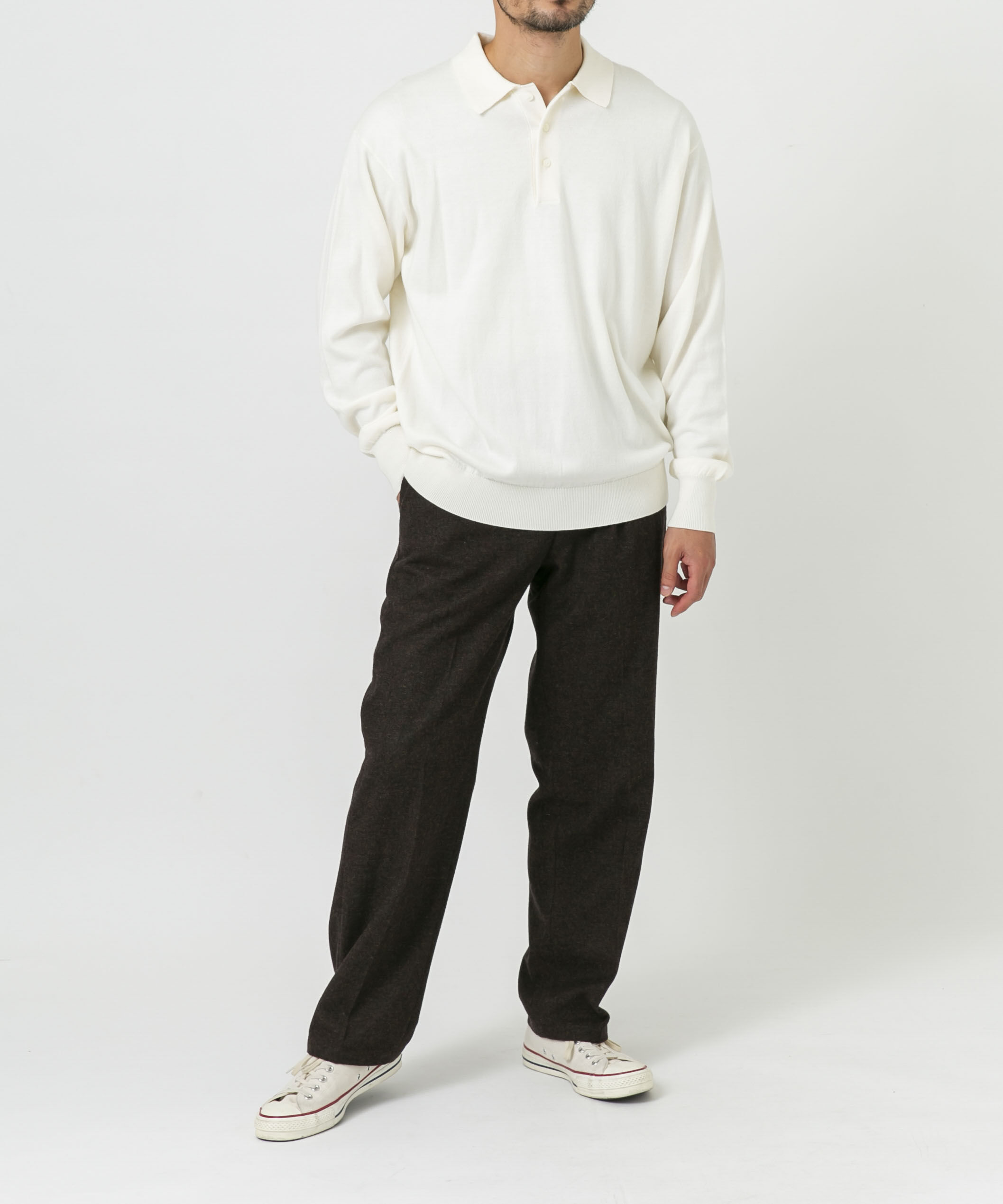 URBAN RESEARCH ROSSO「コットンカシミヤニットポロシャツ」|ニット・セーター|