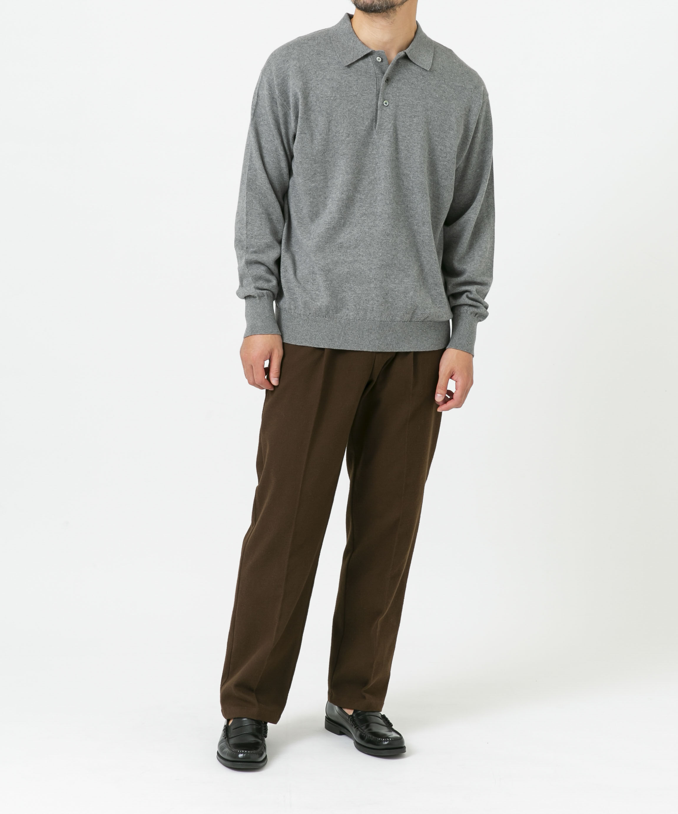 URBAN RESEARCH ROSSO「コットンカシミヤニットポロシャツ」|ニット・セーター|