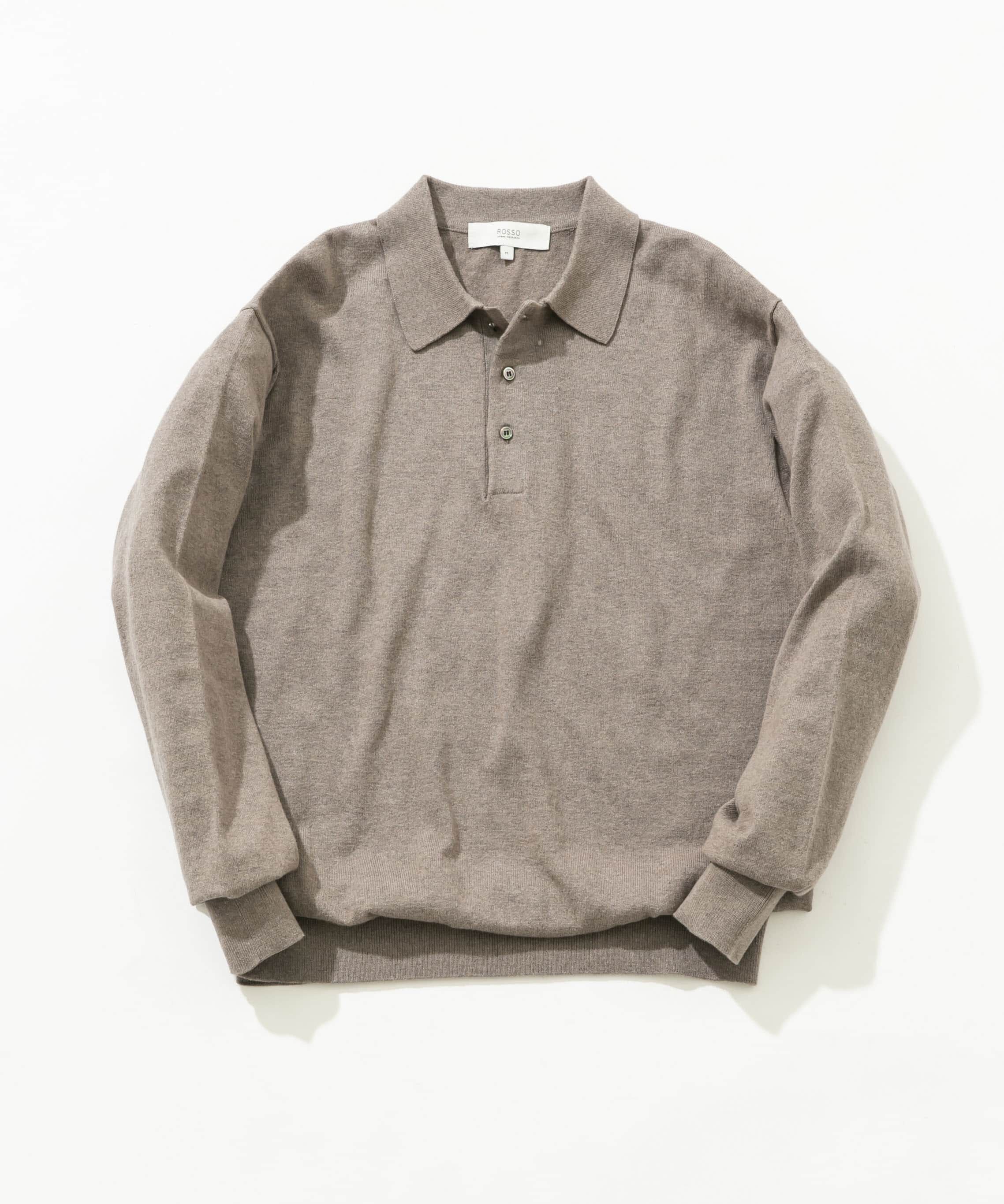URBAN RESEARCH ROSSO「コットンカシミヤニットポロシャツ」|ニット・セーター|