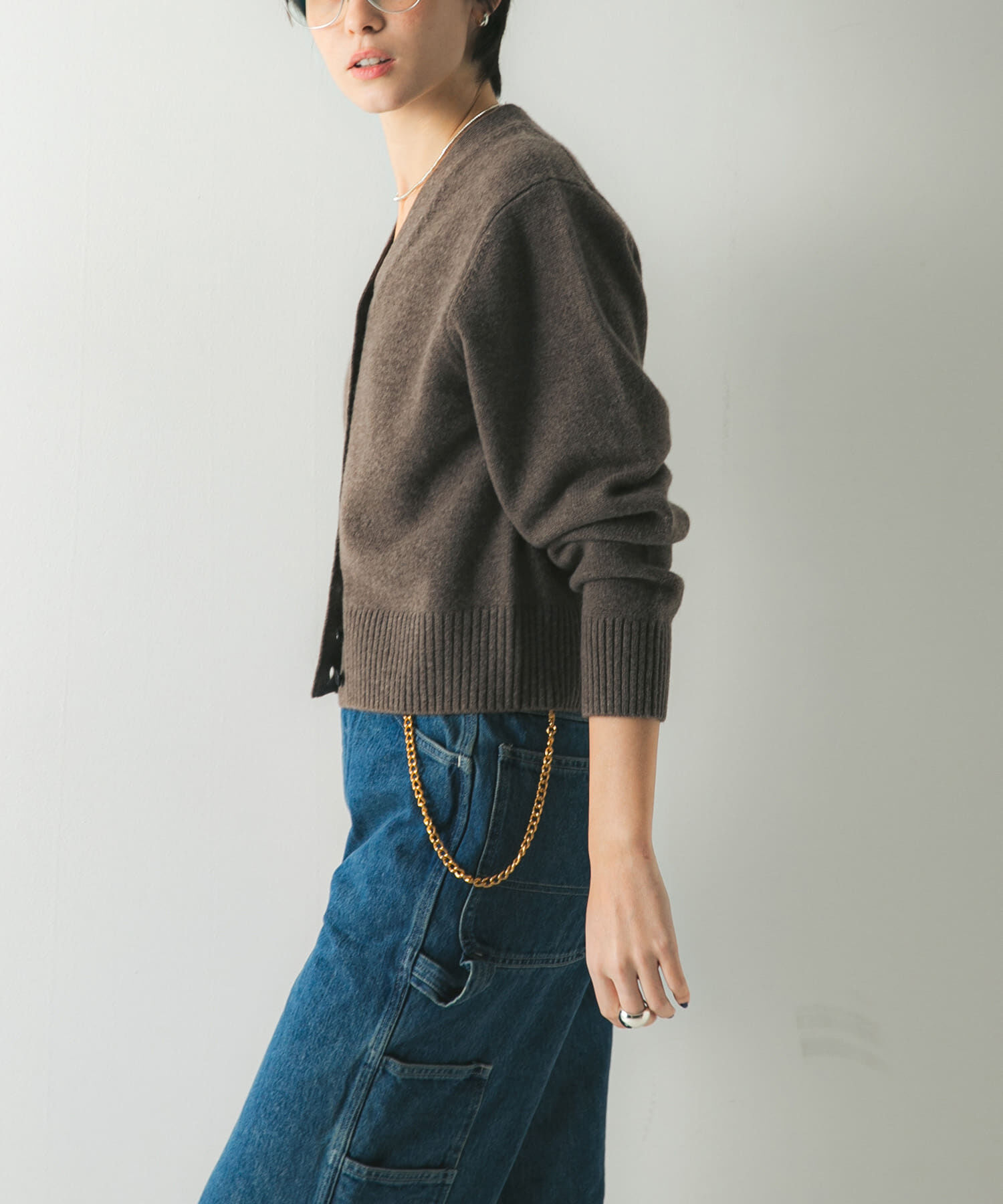 URBAN RESEARCH「カシミヤ強縮Vネックカーディガン」|カーディガン|