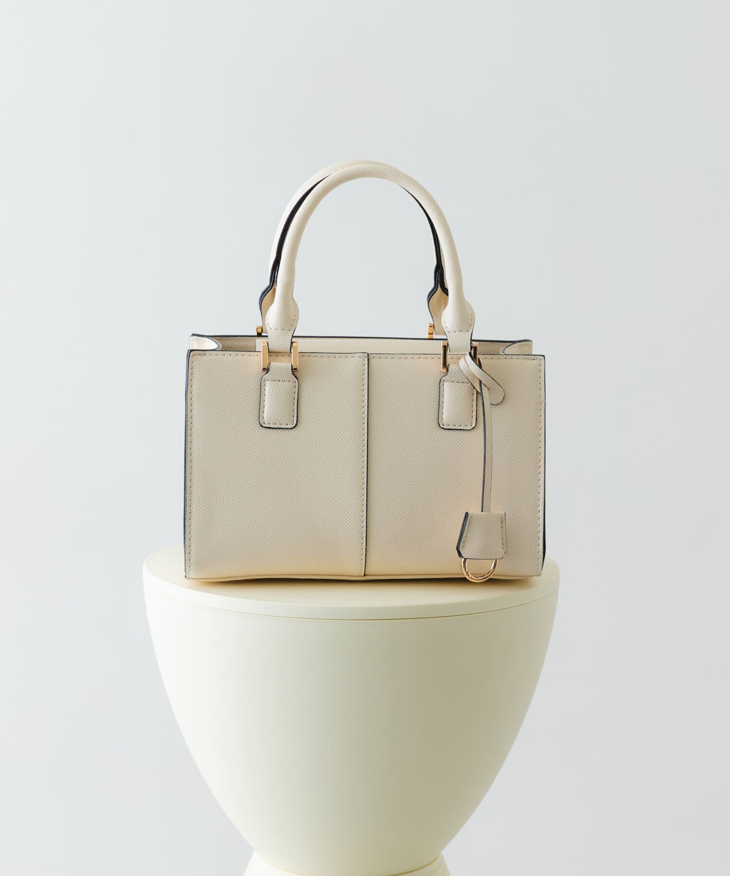 RODE SKO「3セットチャームスクエアバッグ」|ハンドバッグ|アイボリー