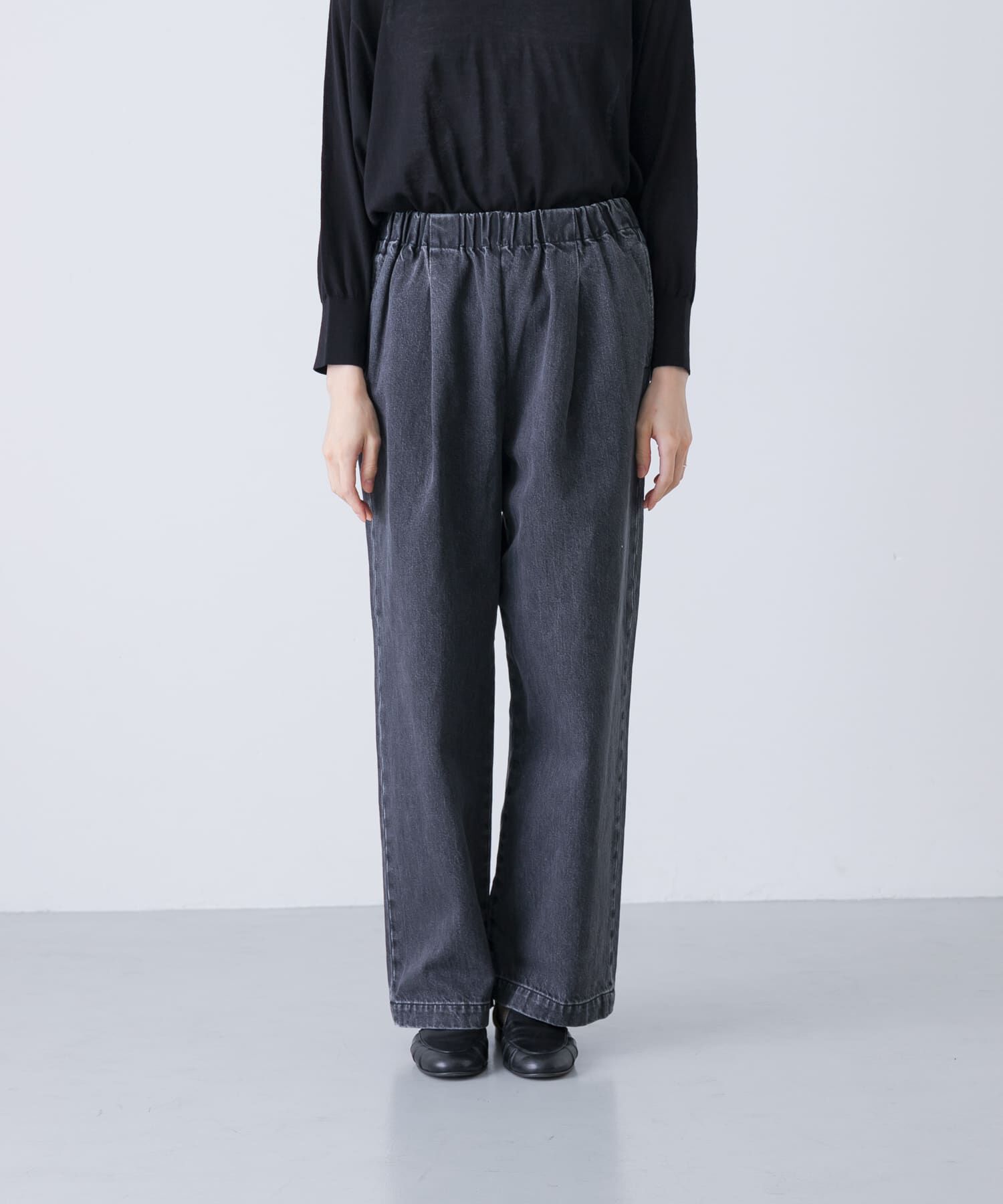 かぐれ「フェードデニムイージーパンツ」|デニム|