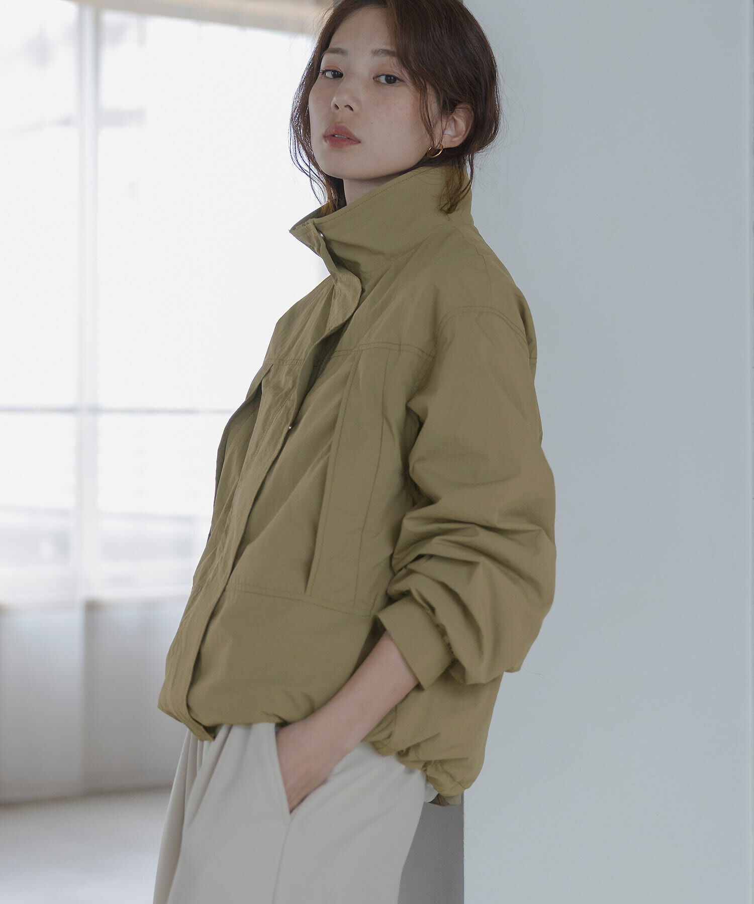 Sonny Label 「撥水スタンドカラーナイロンブルゾン」|その他|ベージュ系その他