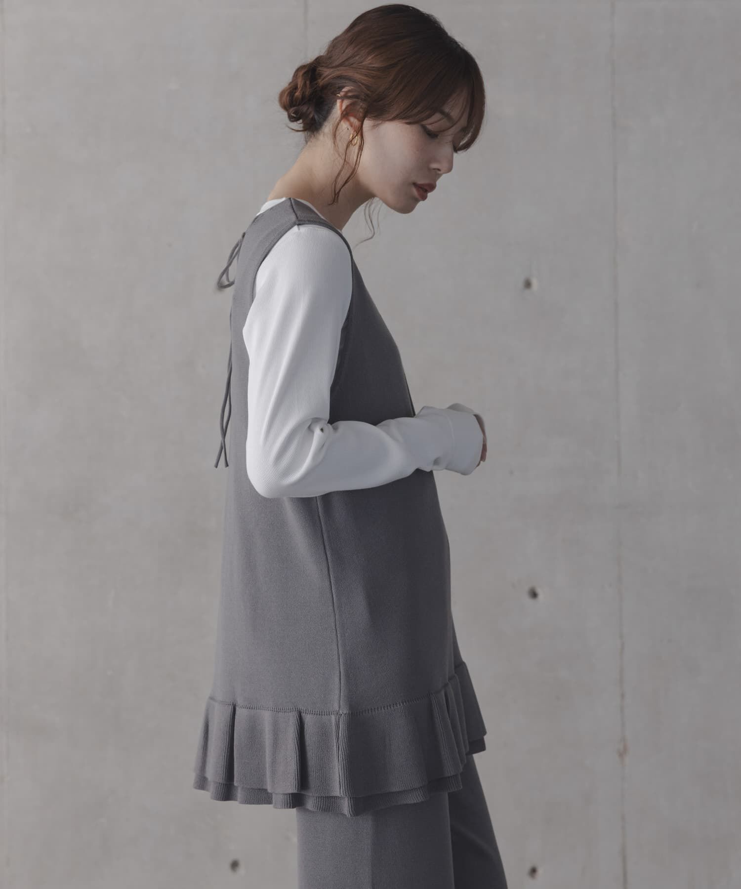 Sonny Label 「フリルチュニックベスト パンツSET」|ニット・セーター|