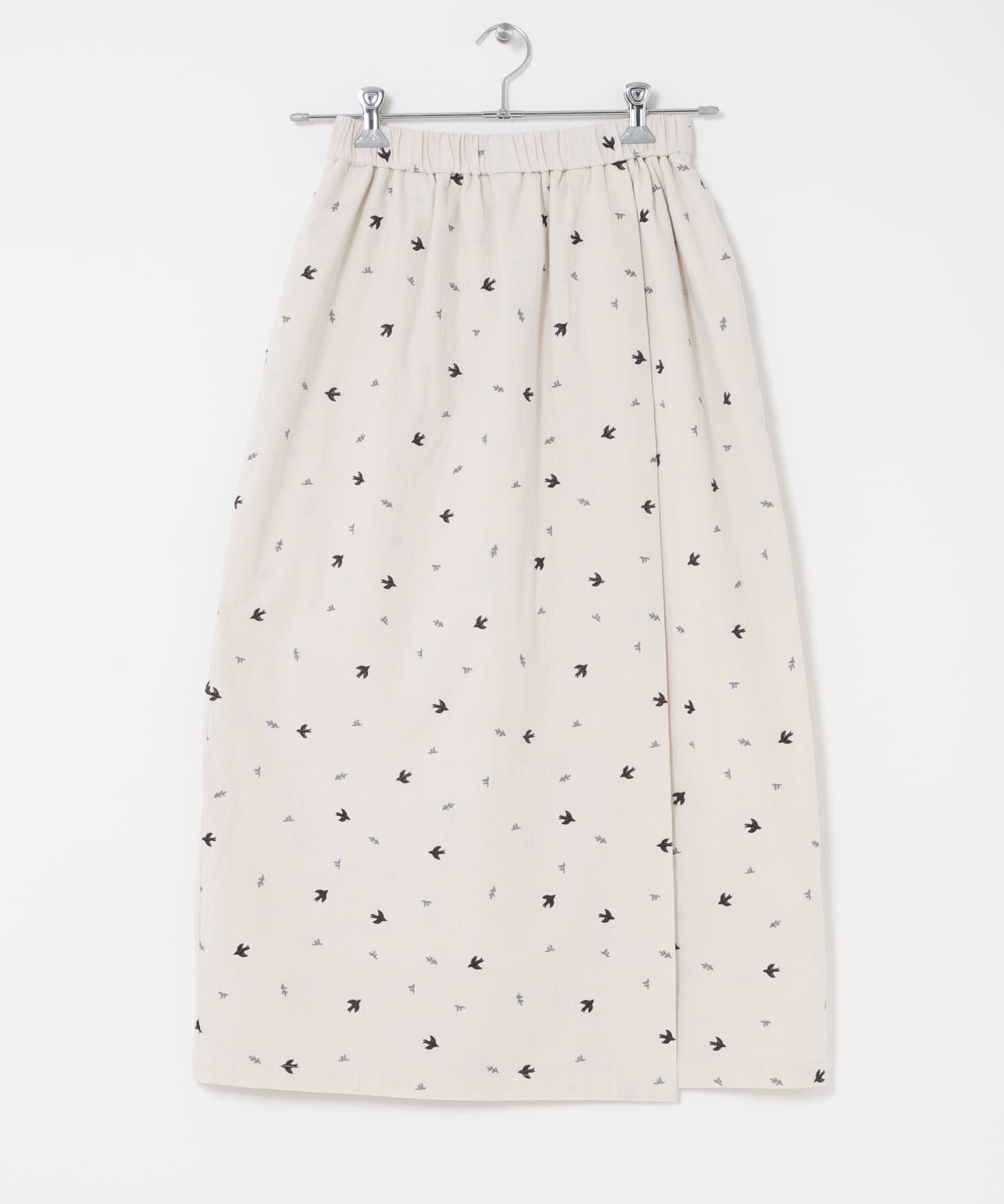 かぐれ「ツバメ刺繍ラップスカート」|スカート|