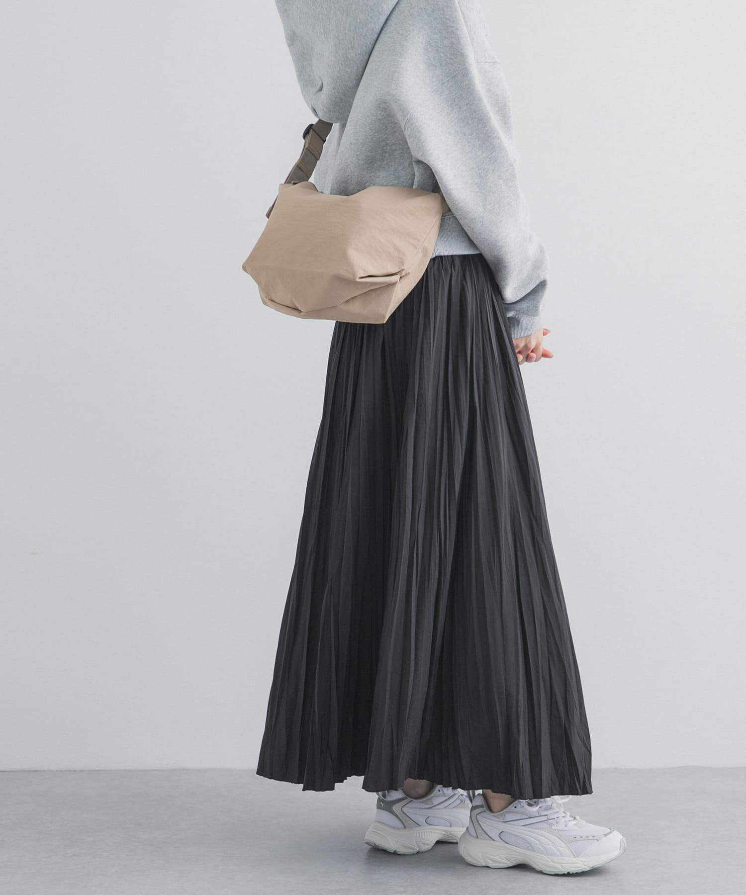 URBAN RESEARCH DOORS「タフタランダムプリーツスカート」|スカート|