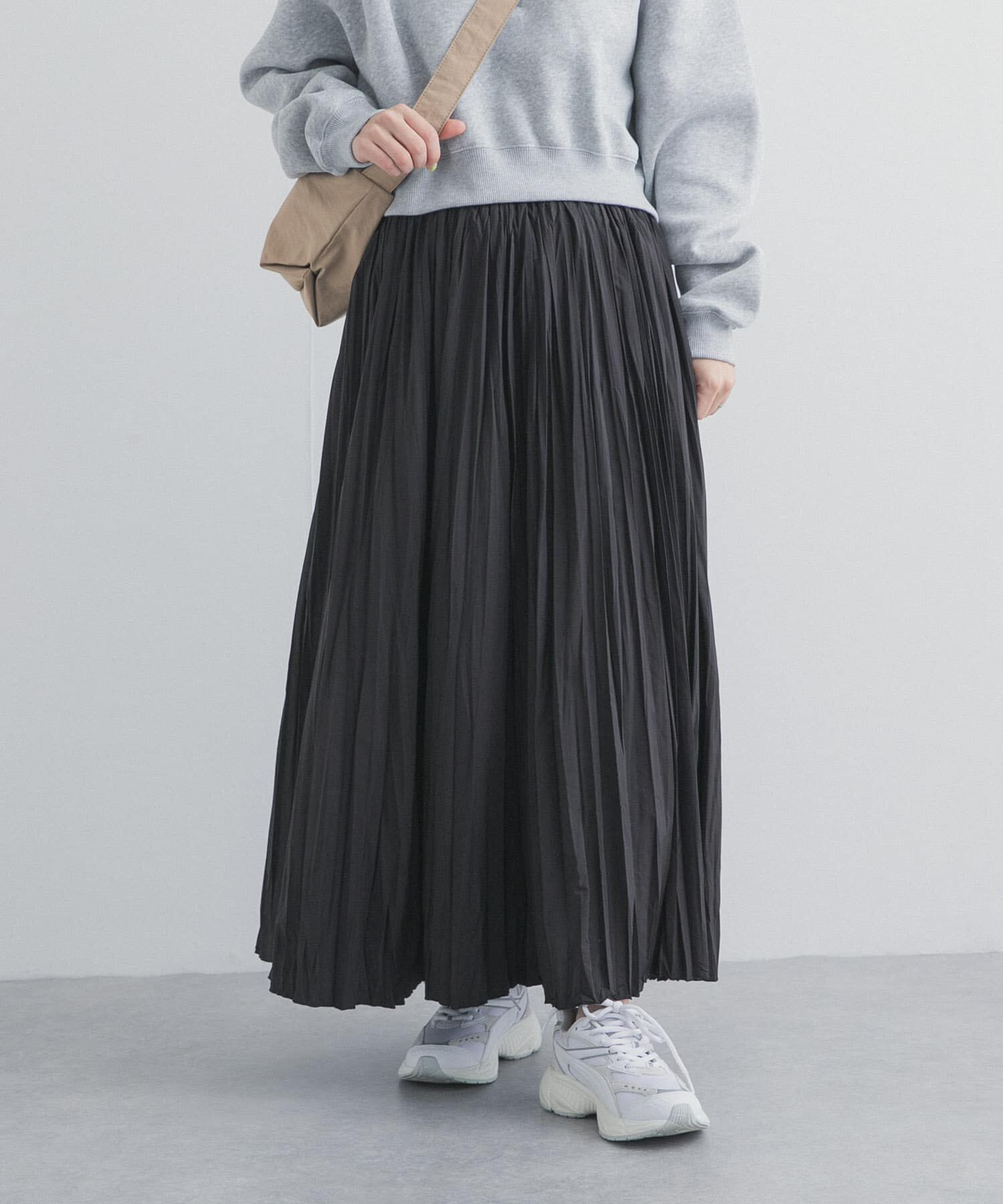 URBAN RESEARCH DOORS「タフタランダムプリーツスカート」|スカート|