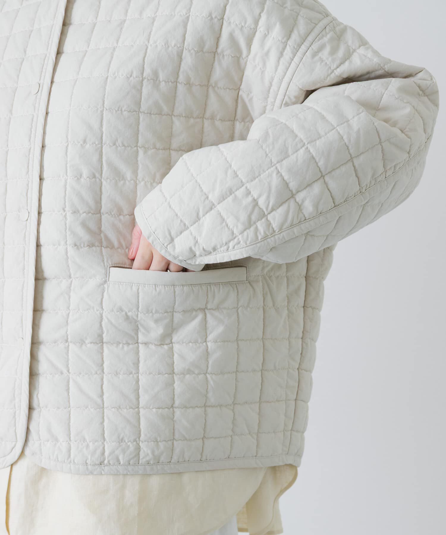 かぐれ「コットンキルトジャケット」|ダウン|