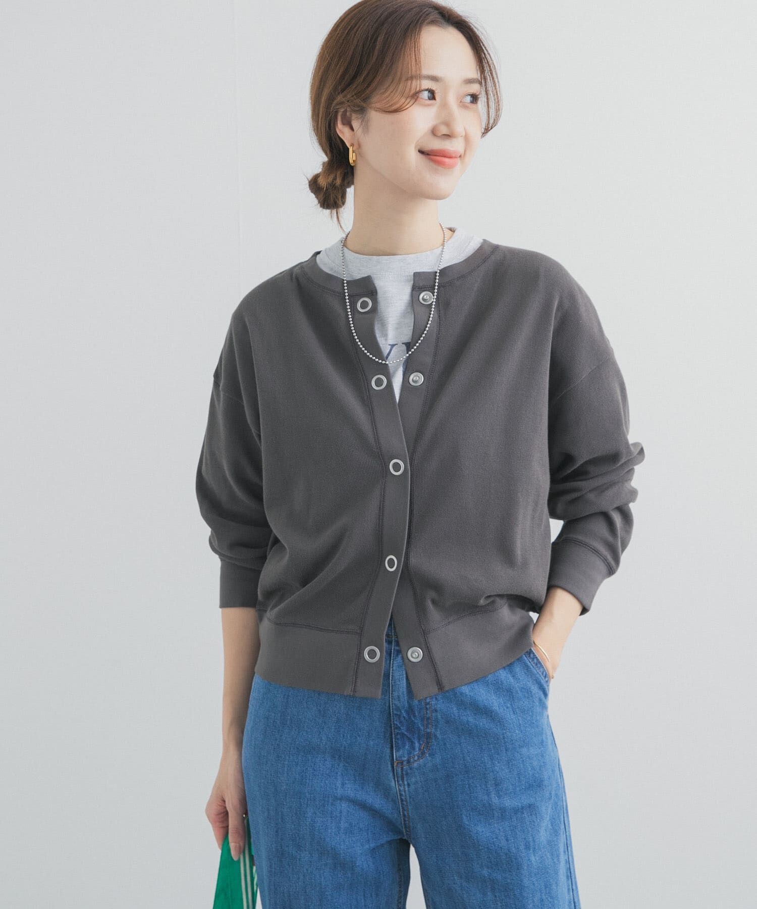 URBAN RESEARCH DOORS「ライトタックフライスカーディガン」|カーディガン|