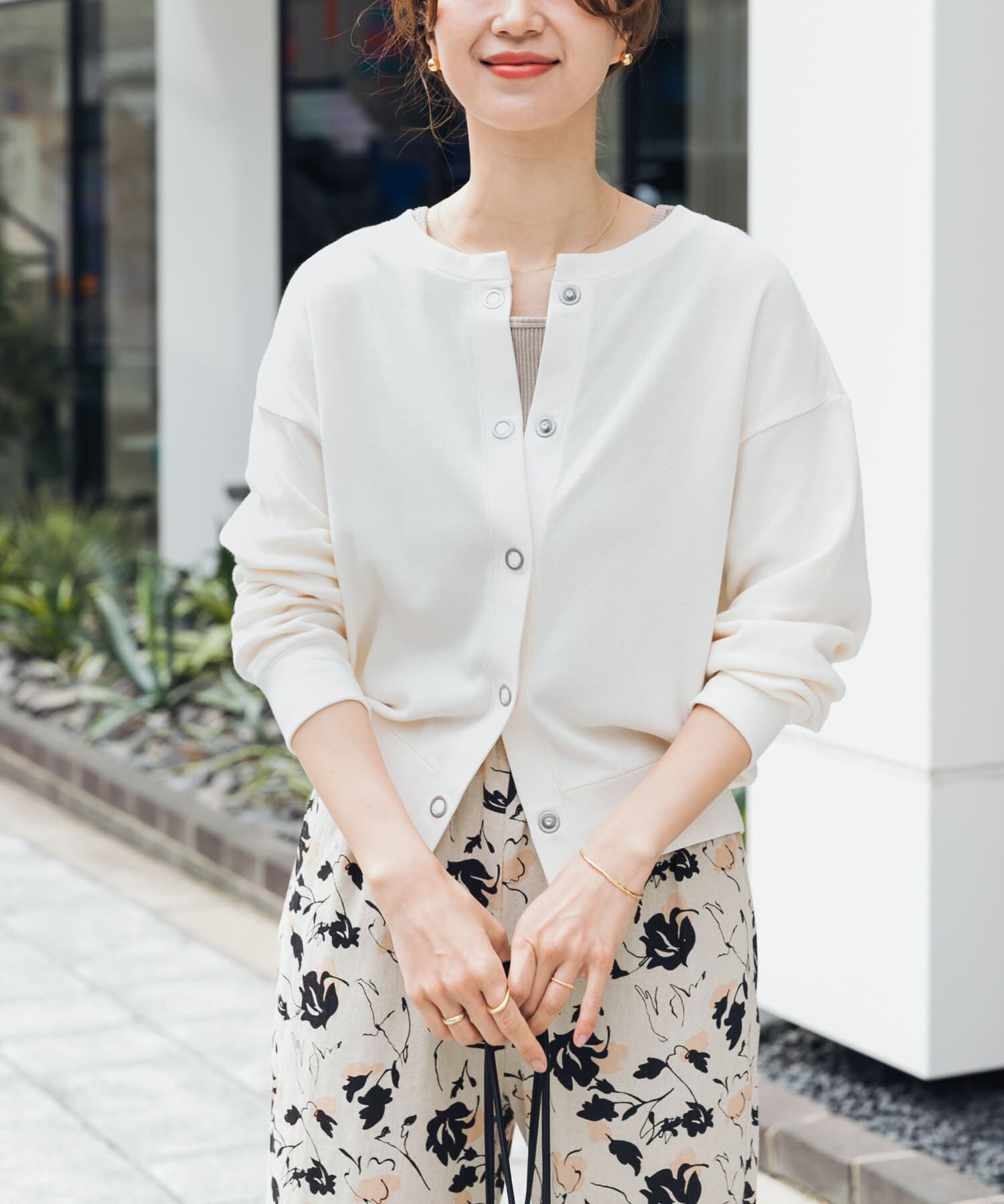 URBAN RESEARCH DOORS「ライトタックフライスカーディガン」|カーディガン|