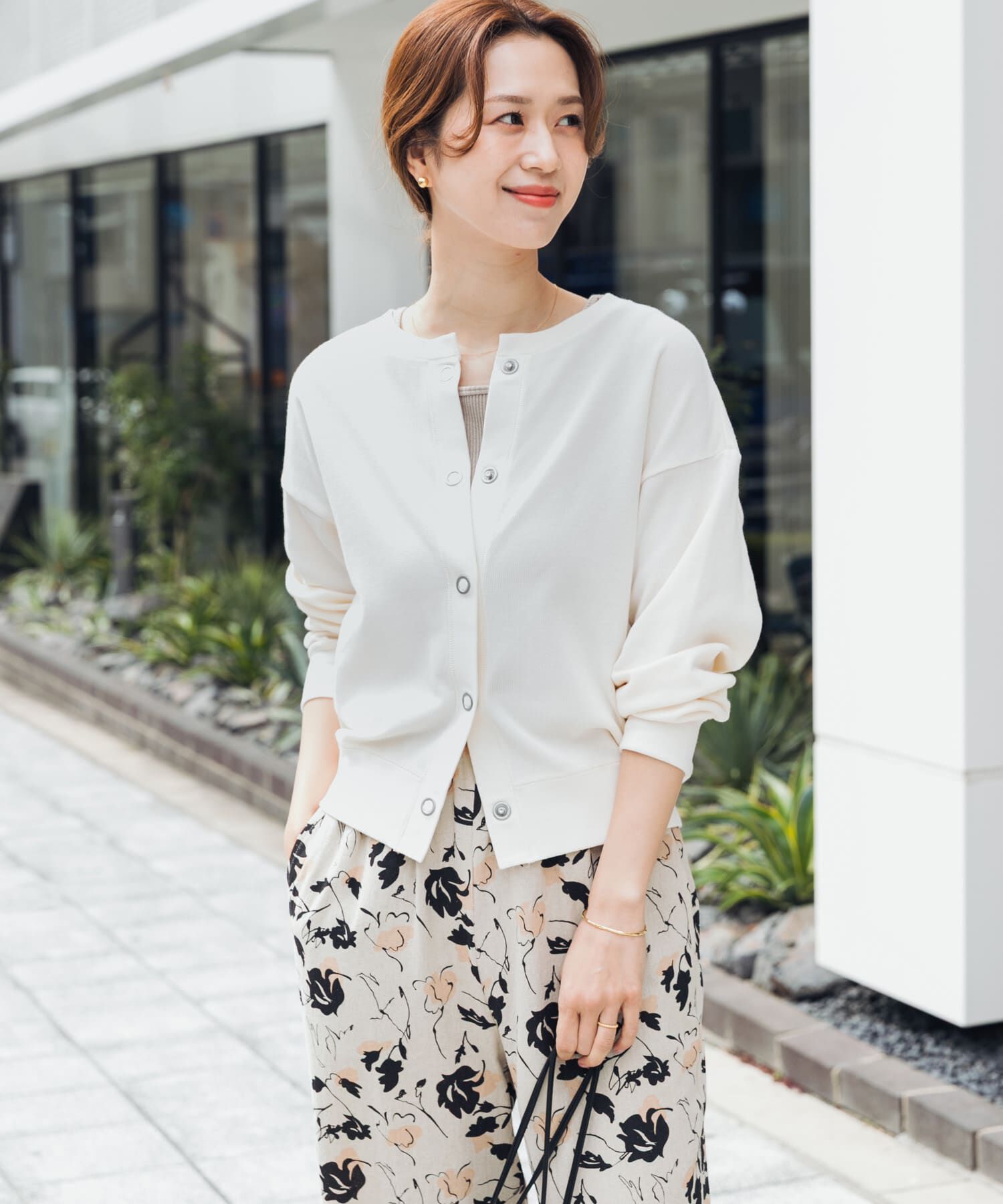 URBAN RESEARCH DOORS「ライトタックフライスカーディガン」|カーディガン|