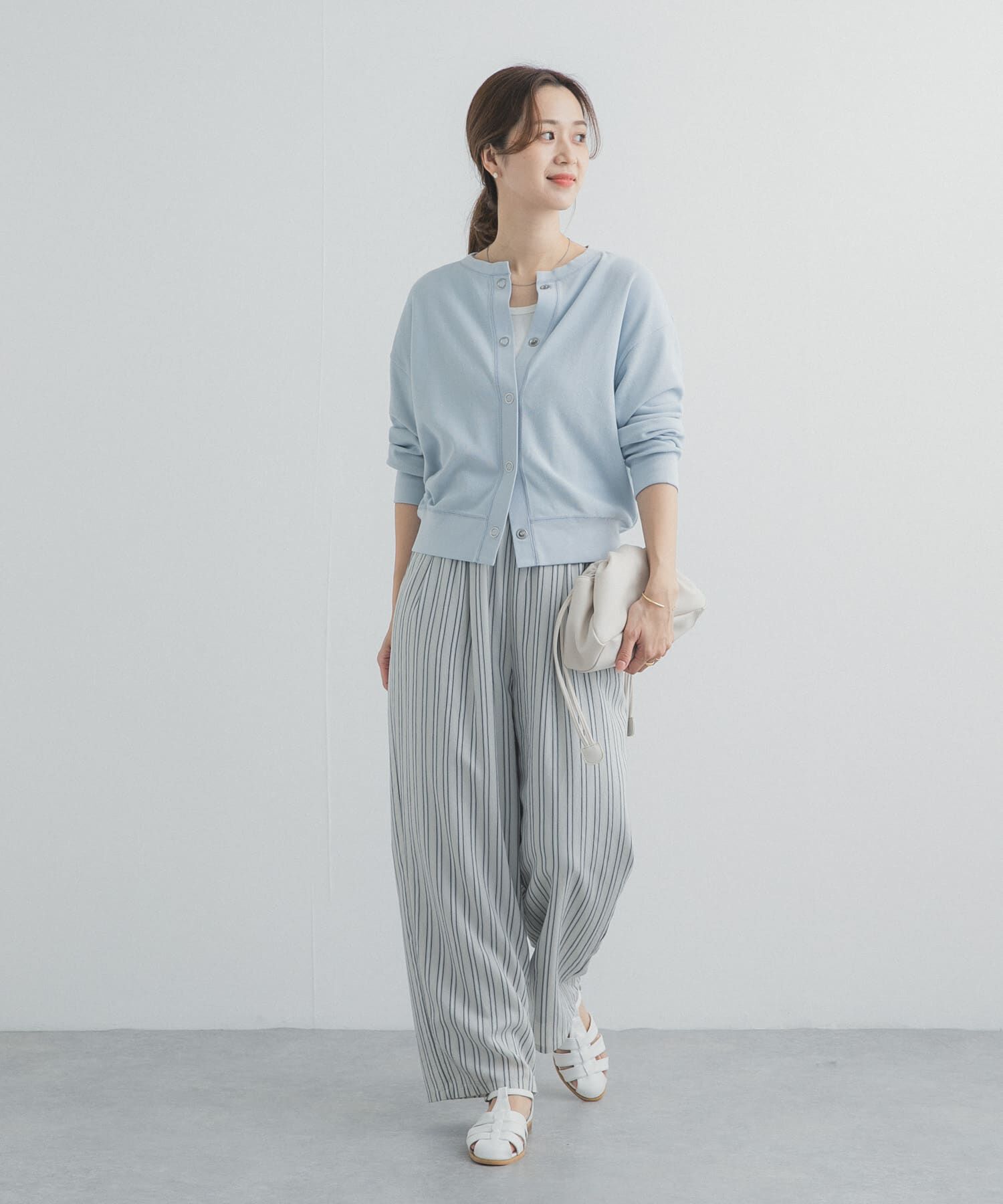 URBAN RESEARCH DOORS「ライトタックフライスカーディガン」|カーディガン|