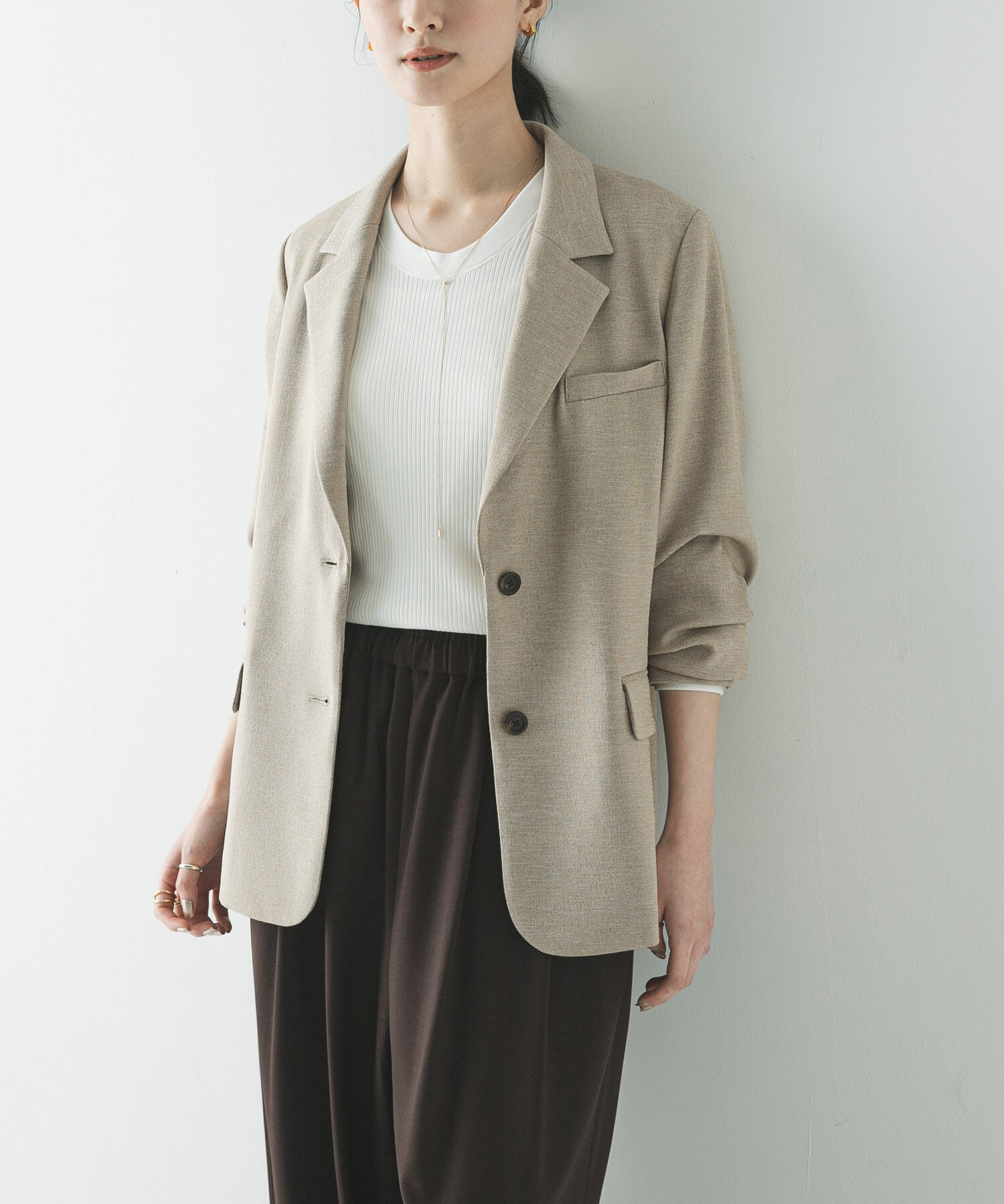 URBAN RESEARCH「リネンライクテーラードジャケット」|その他|ベージュ