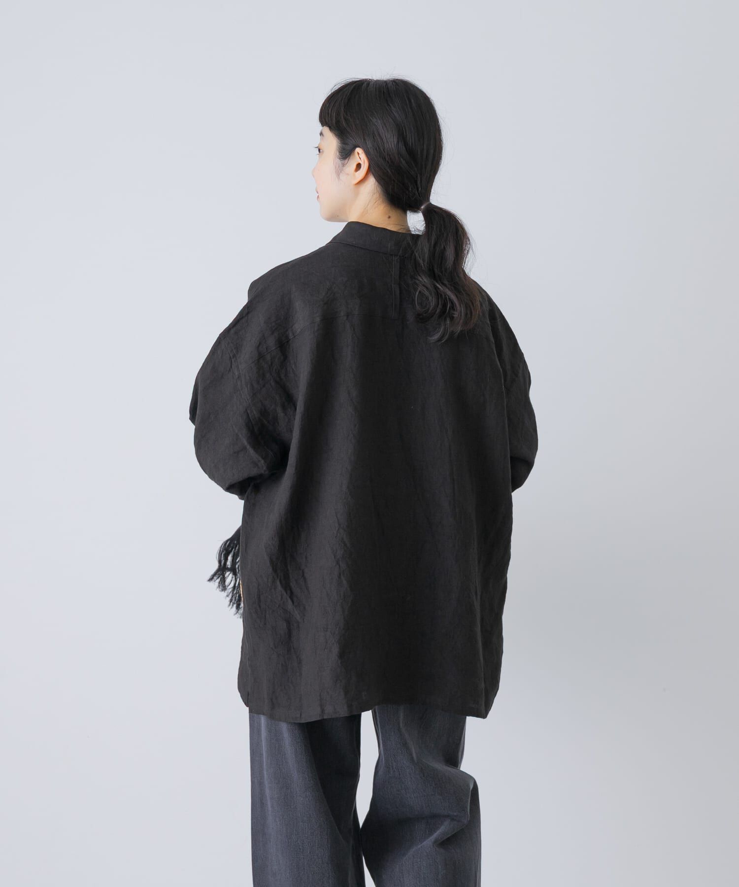 かぐれ「『ユニセックス』ドライリネンボックスシャツ」|シャツ・ブラウス|