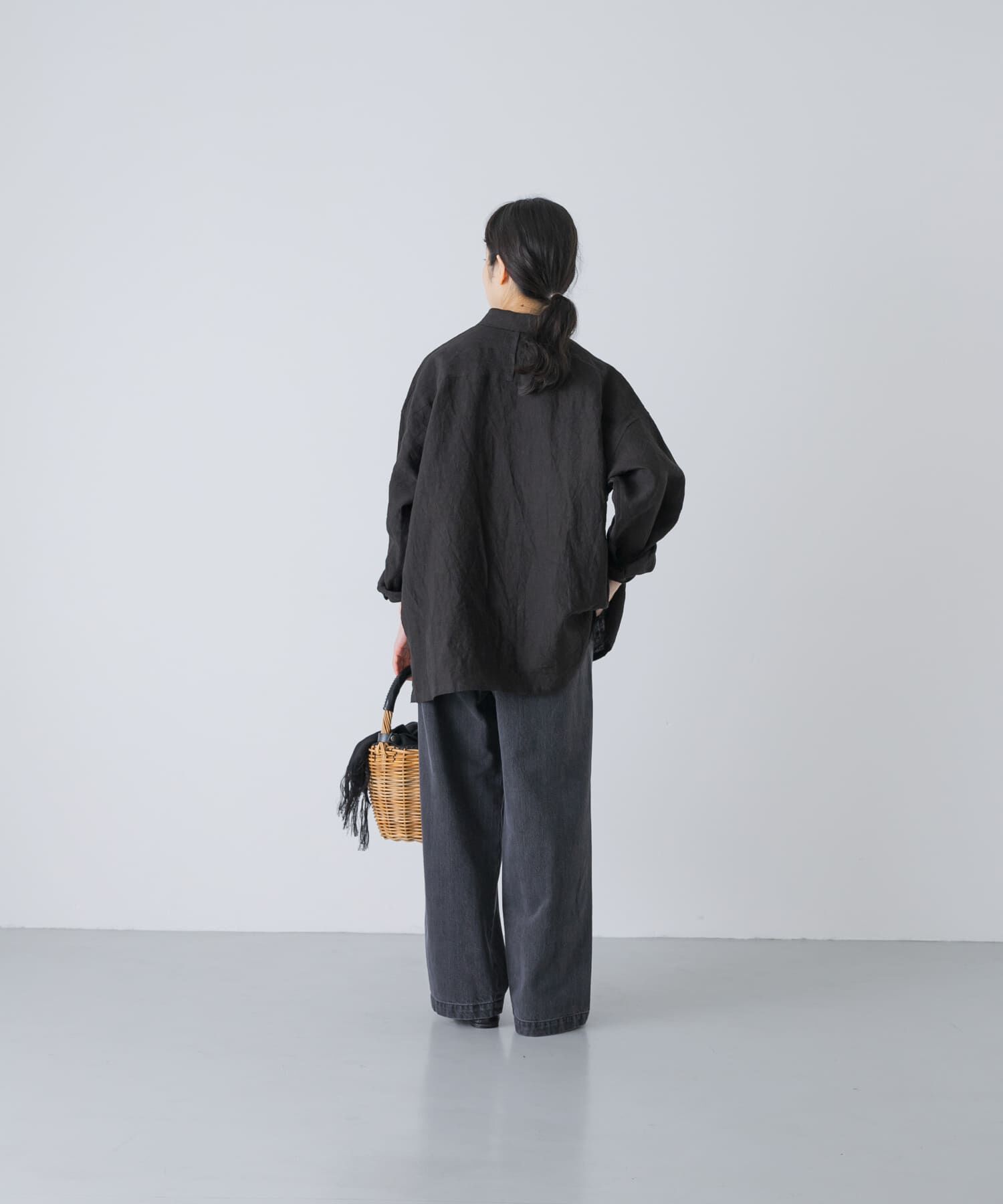 かぐれ「『ユニセックス』ドライリネンボックスシャツ」|シャツ・ブラウス|