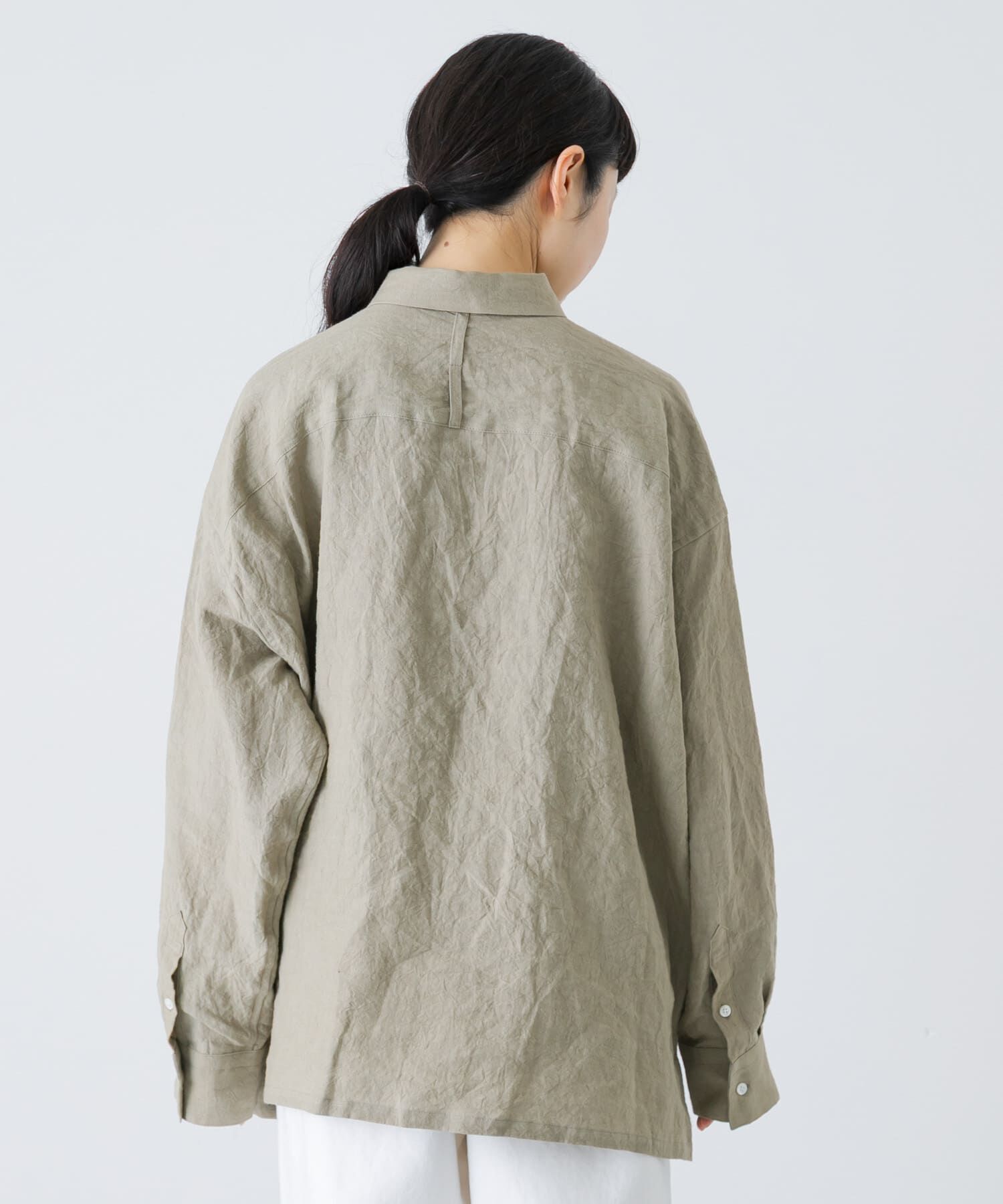 かぐれ「『ユニセックス』ドライリネンボックスシャツ」|シャツ・ブラウス|