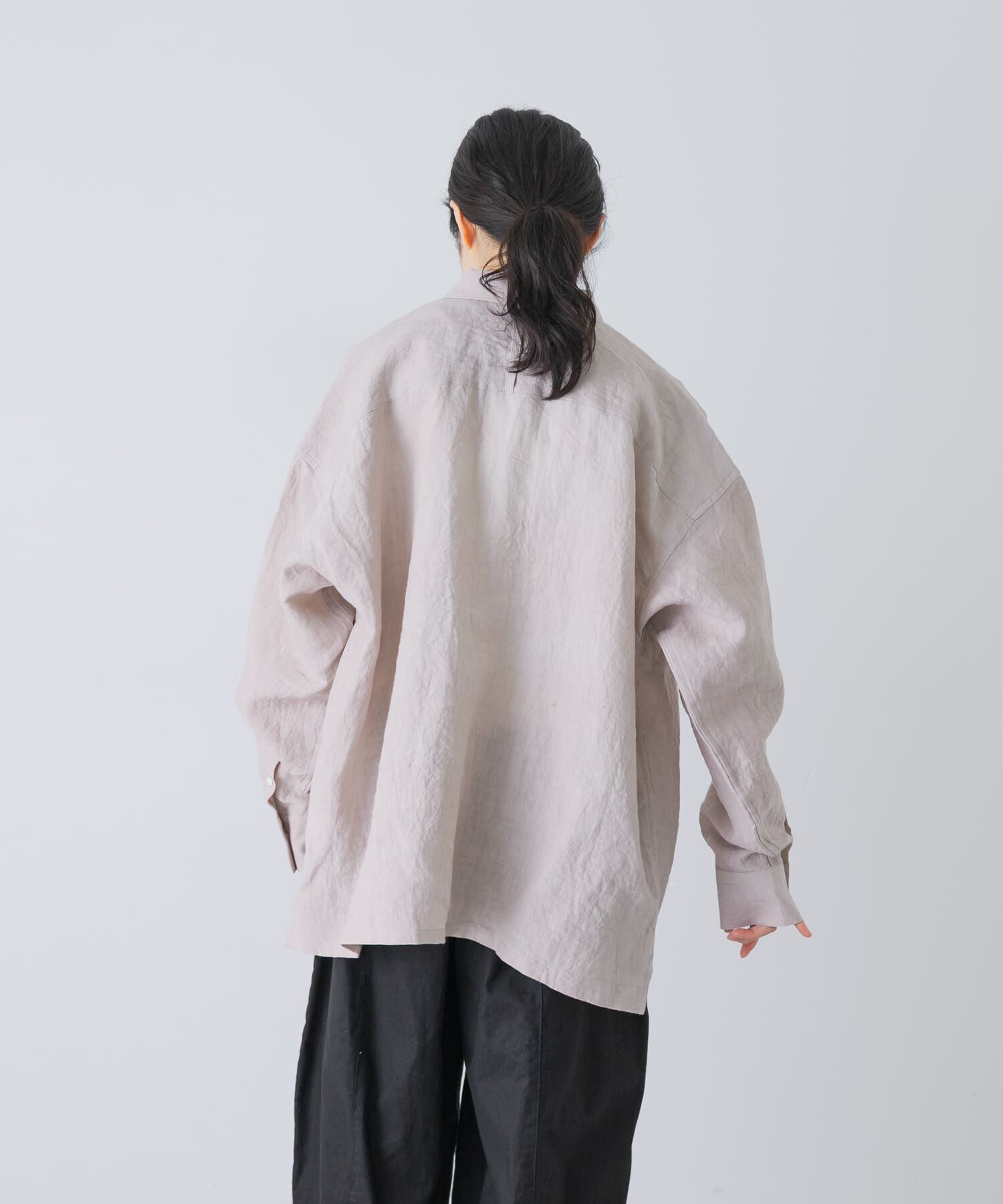 かぐれ「『ユニセックス』ドライリネンボックスシャツ」|シャツ・ブラウス|