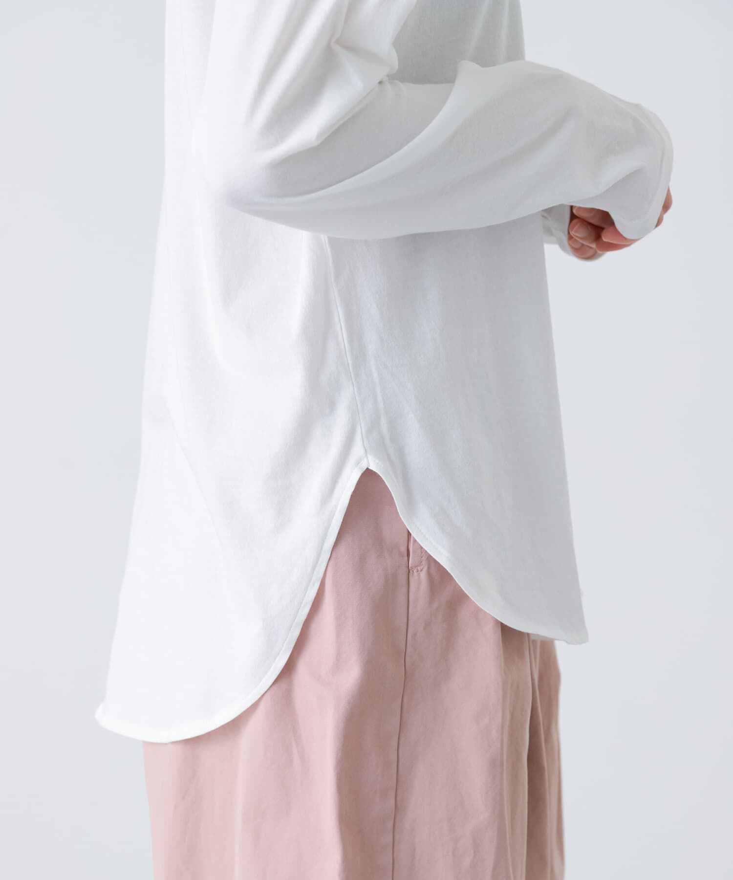 かぐれ「シフォン天竺カットソー」|Tシャツ・カットソー|