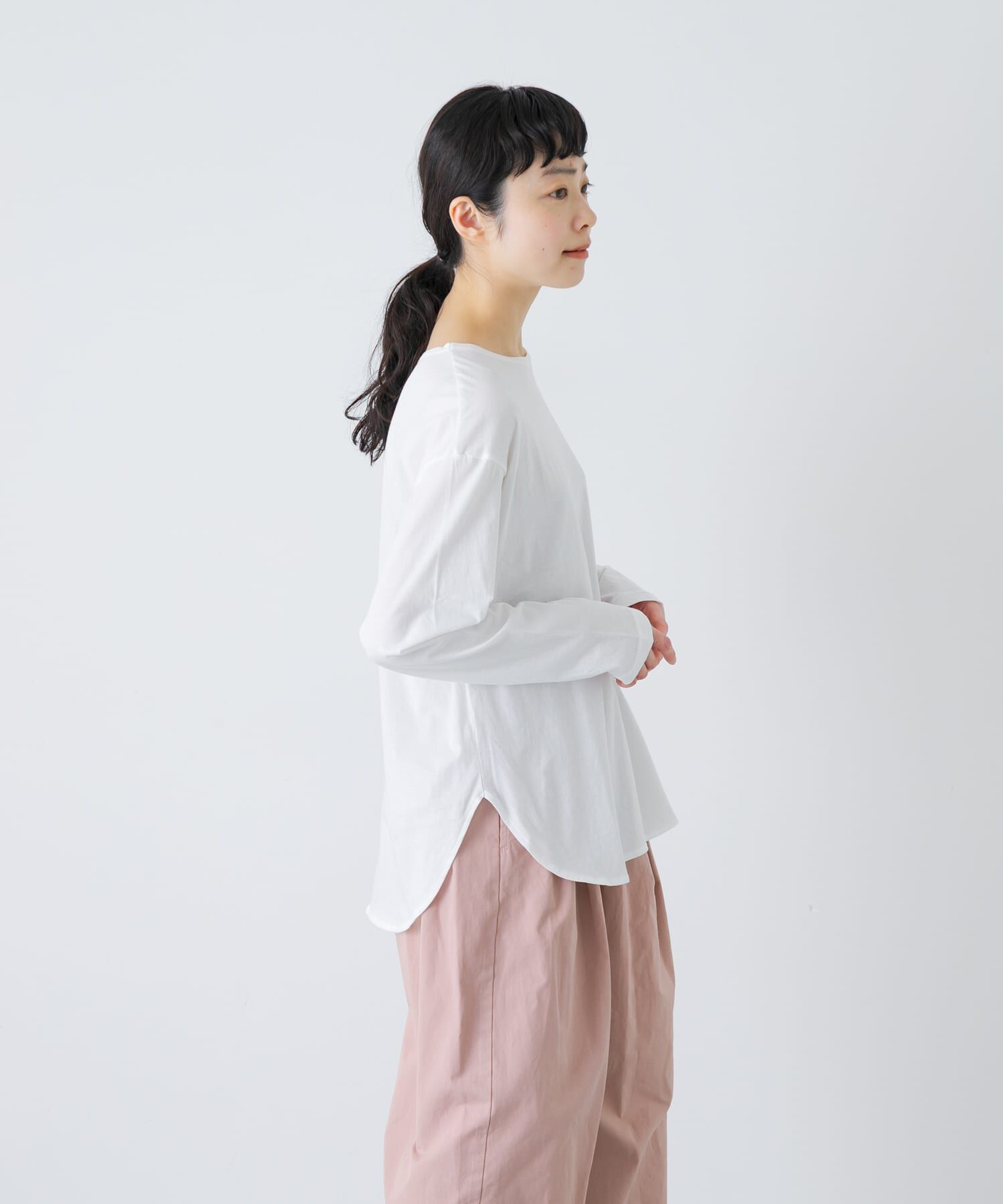 かぐれ「シフォン天竺カットソー」|Tシャツ・カットソー|