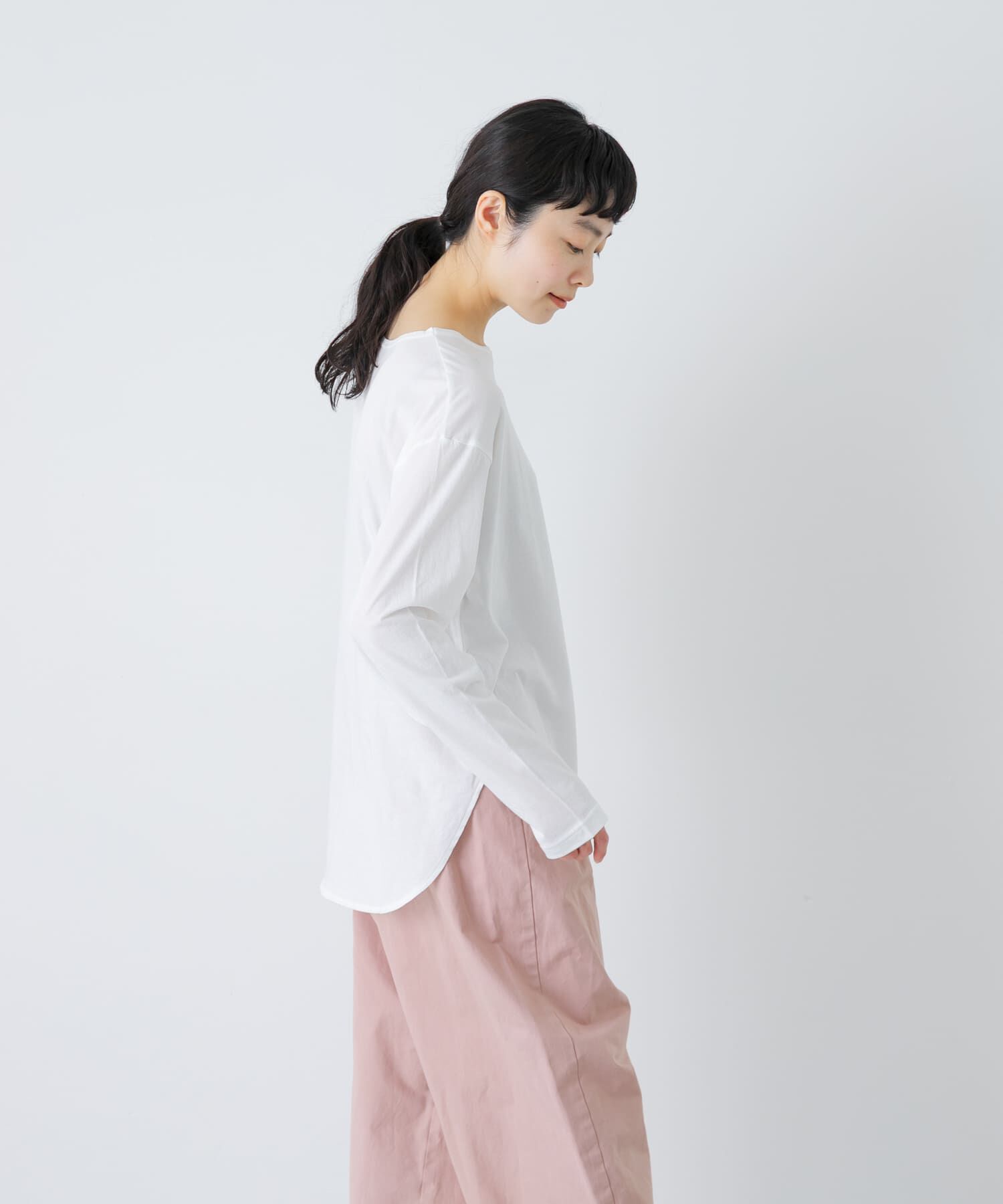 かぐれ「シフォン天竺カットソー」|Tシャツ・カットソー|