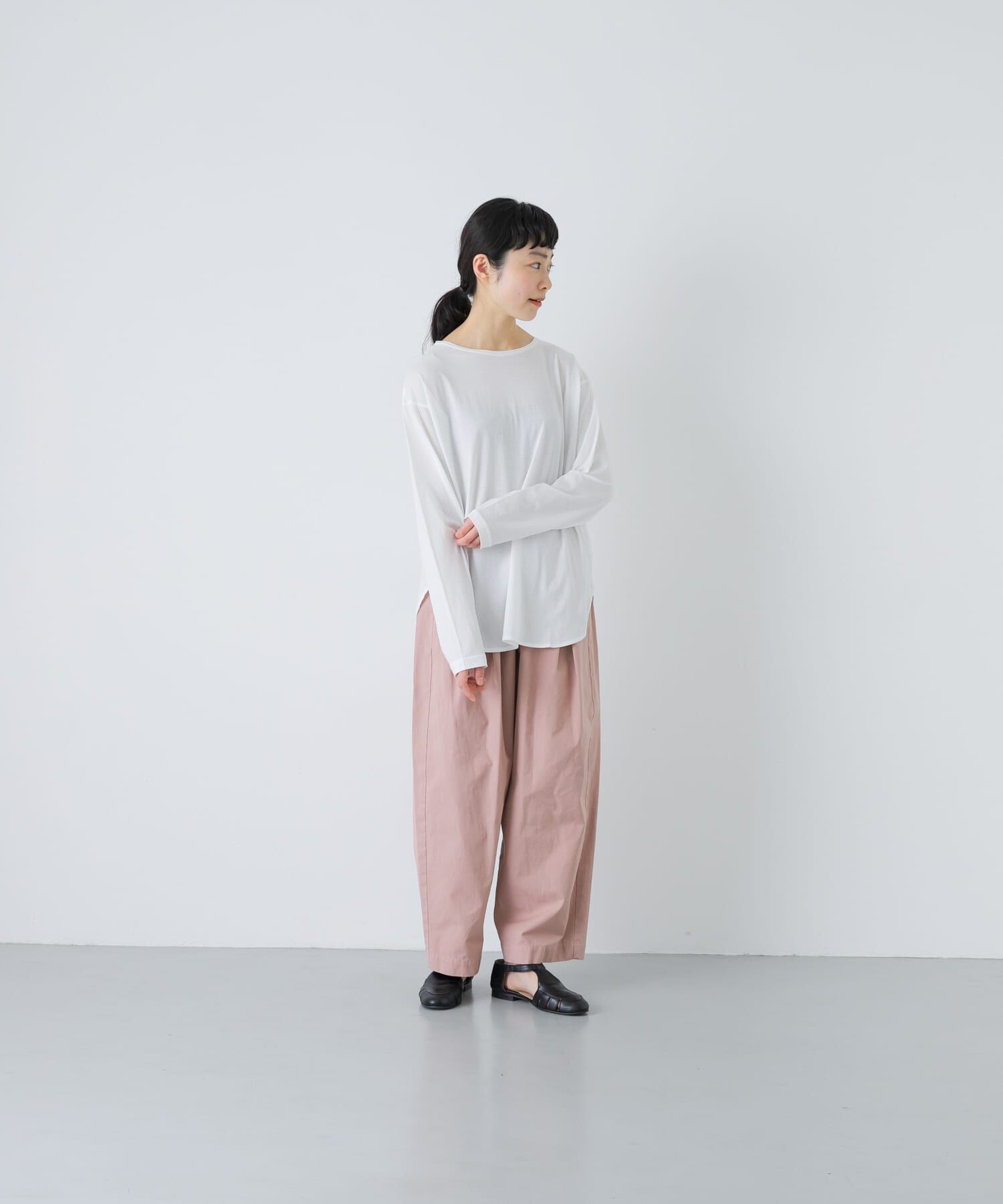 かぐれ「シフォン天竺カットソー」|Tシャツ・カットソー|