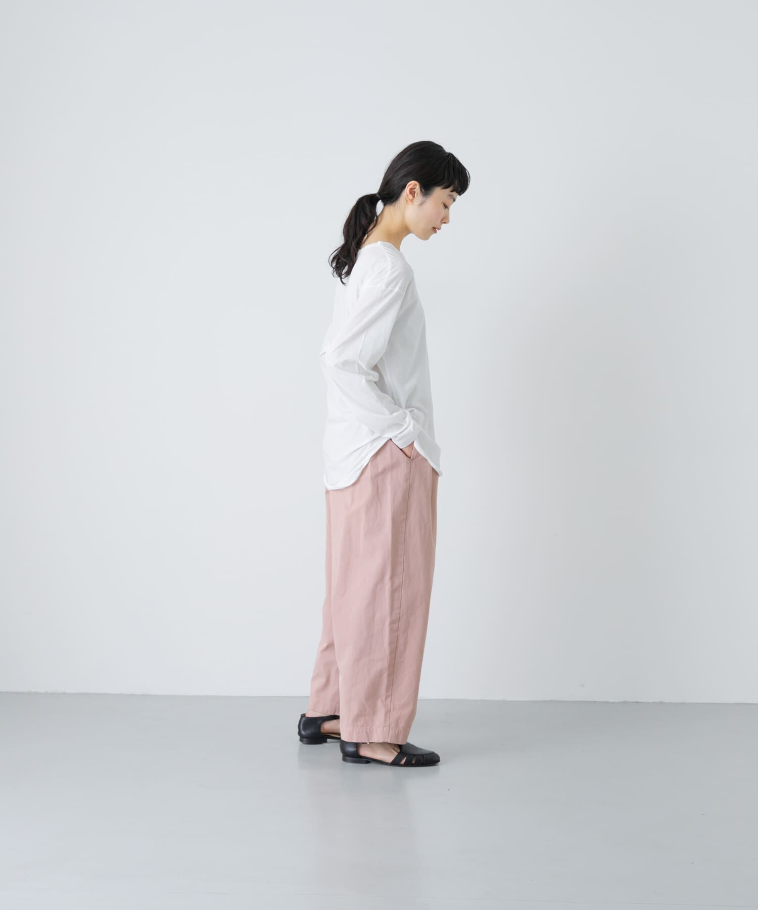 かぐれ「シフォン天竺カットソー」|Tシャツ・カットソー|