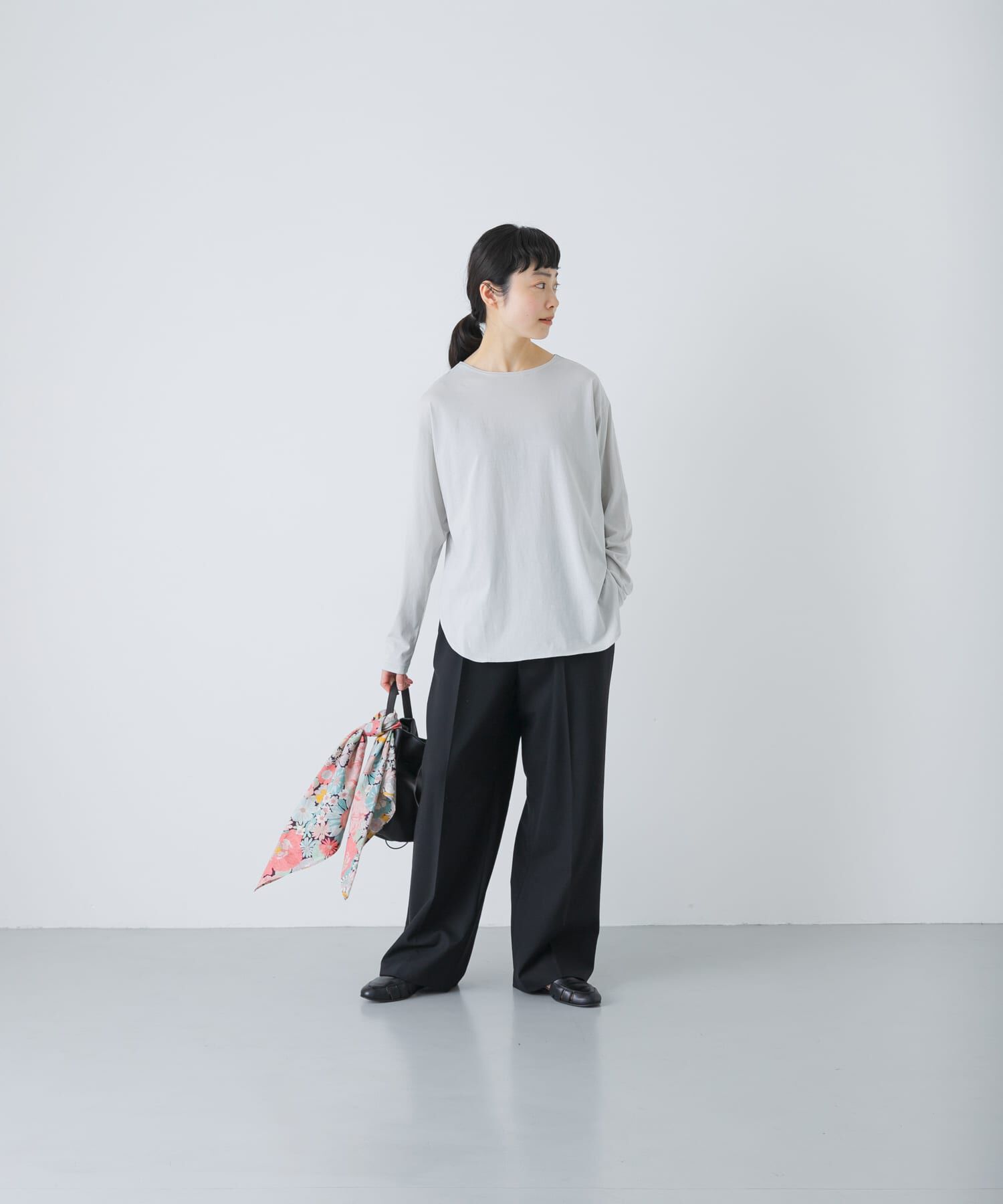 かぐれ「シフォン天竺カットソー」|Tシャツ・カットソー|