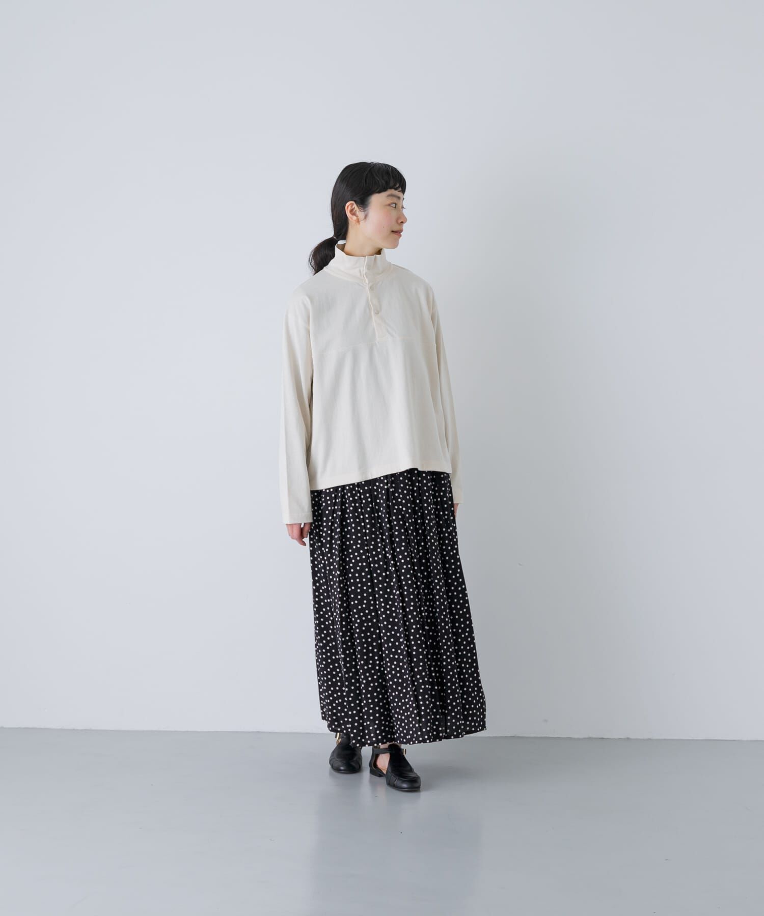 かぐれ「ハーフボタンプルオーバー」|Tシャツ・カットソー|