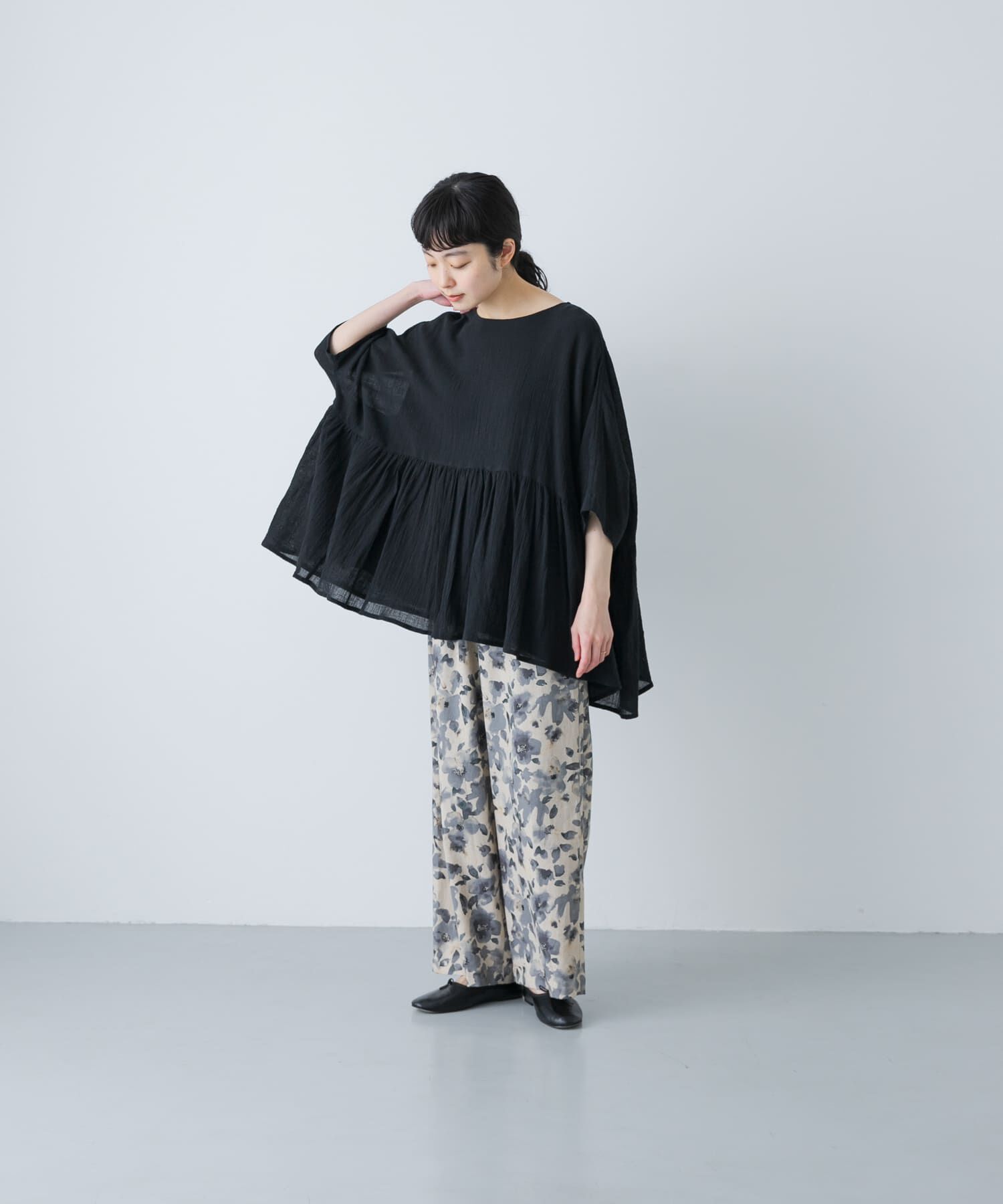 かぐれ「コットンリネンプリントイージーパンツ」|その他|