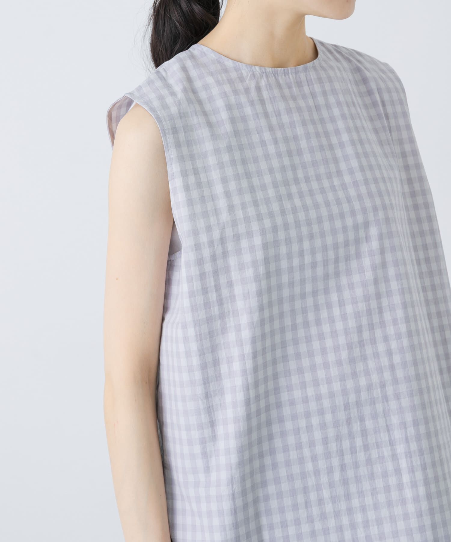 かぐれ「ギンガム2WAYブラウス」|シャツ・ブラウス|