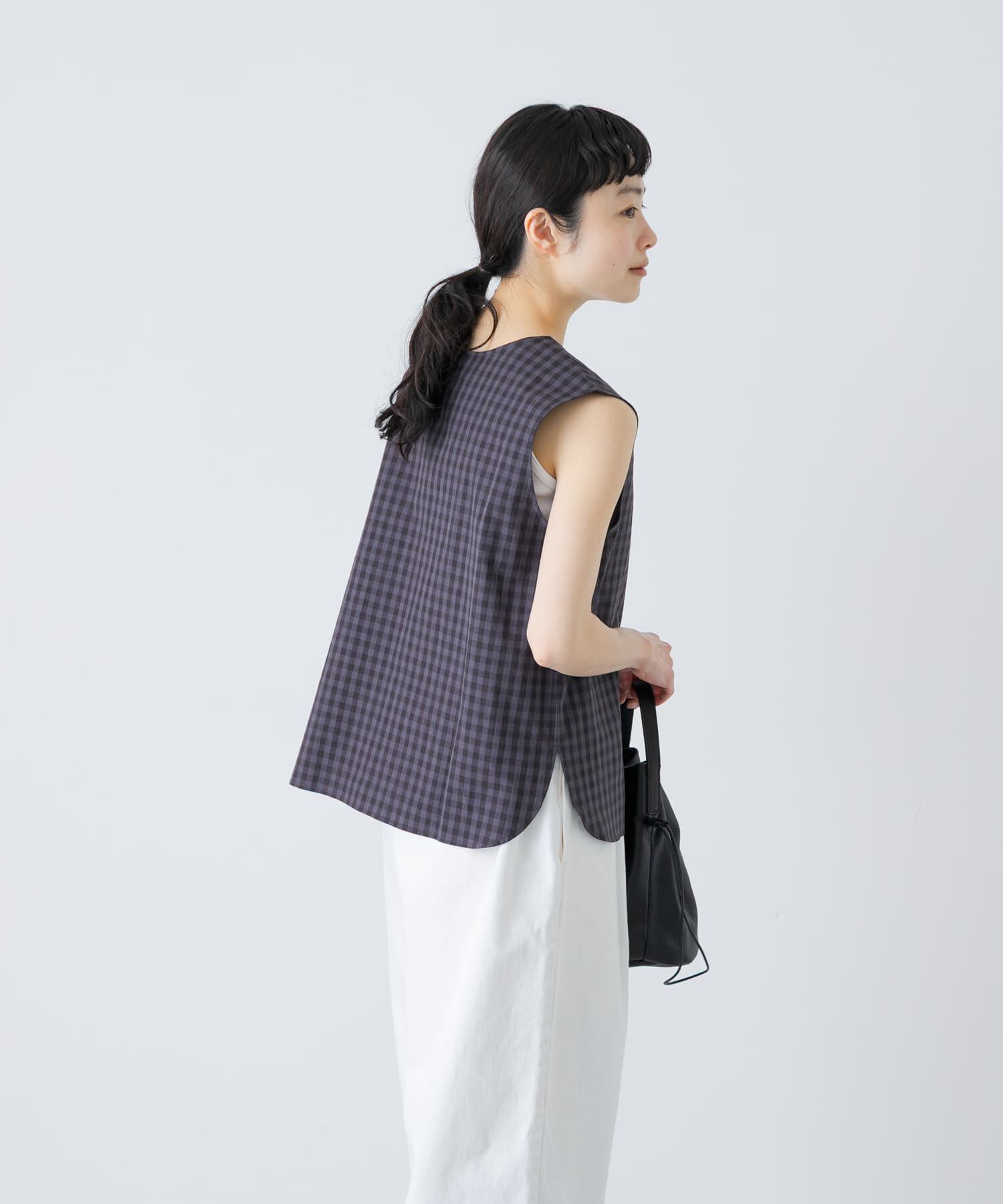 かぐれ「ギンガム2WAYブラウス」|シャツ・ブラウス|