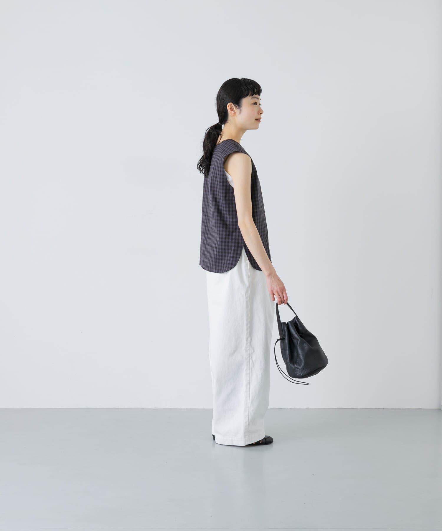 かぐれ「ギンガム2WAYブラウス」|シャツ・ブラウス|