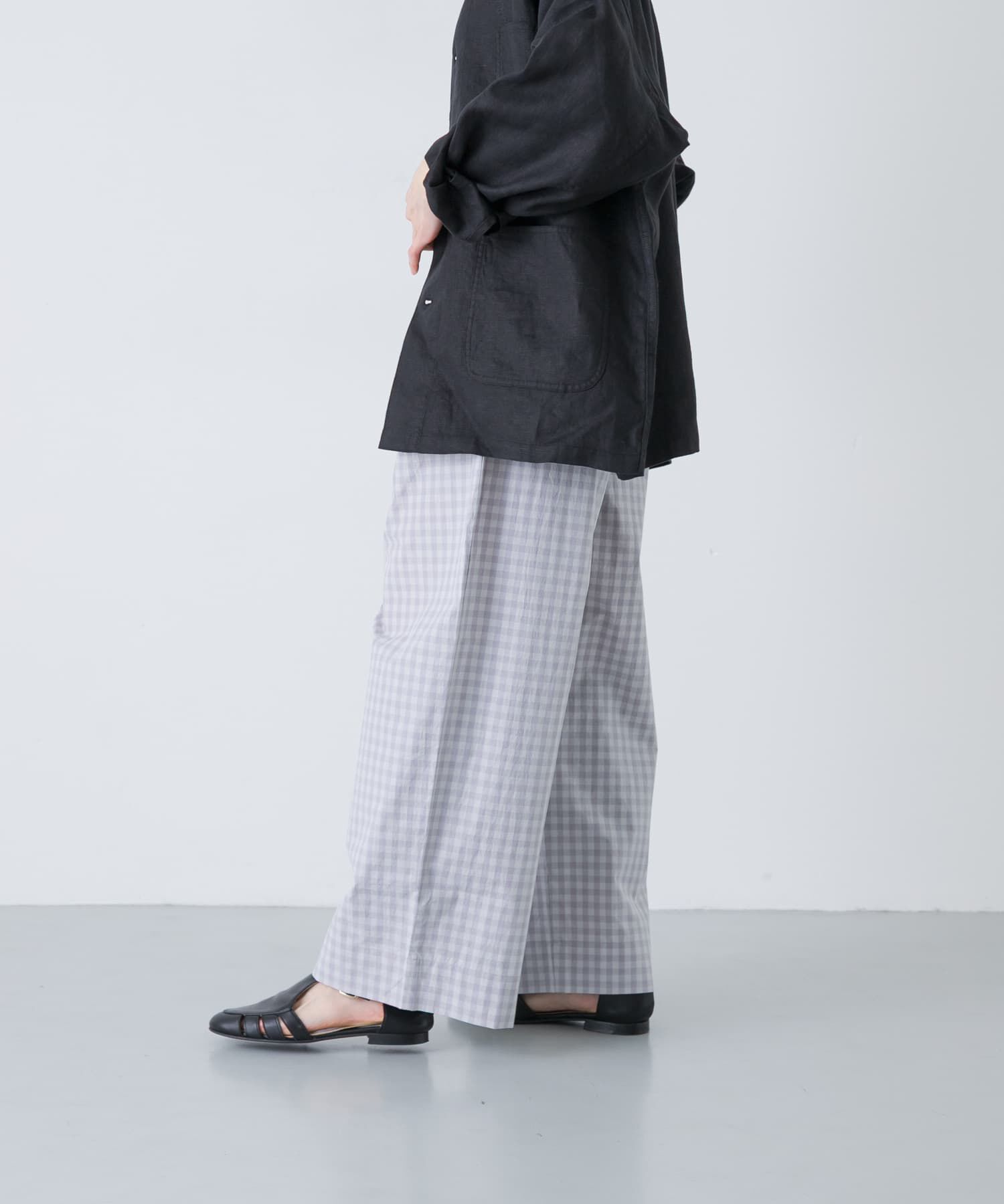 かぐれ「ギンガムタックワイドパンツ」|その他|