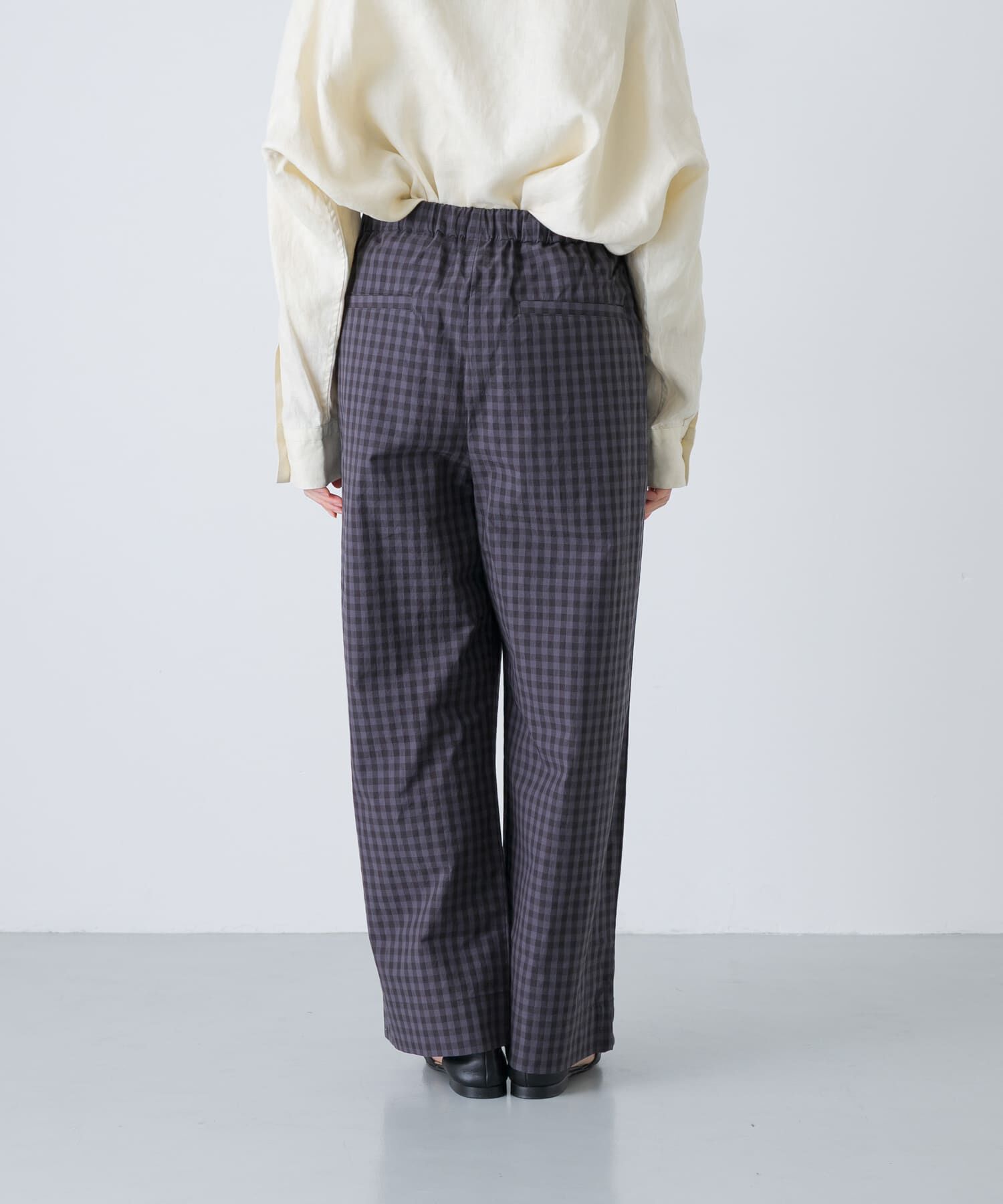 かぐれ「ギンガムタックワイドパンツ」|その他|