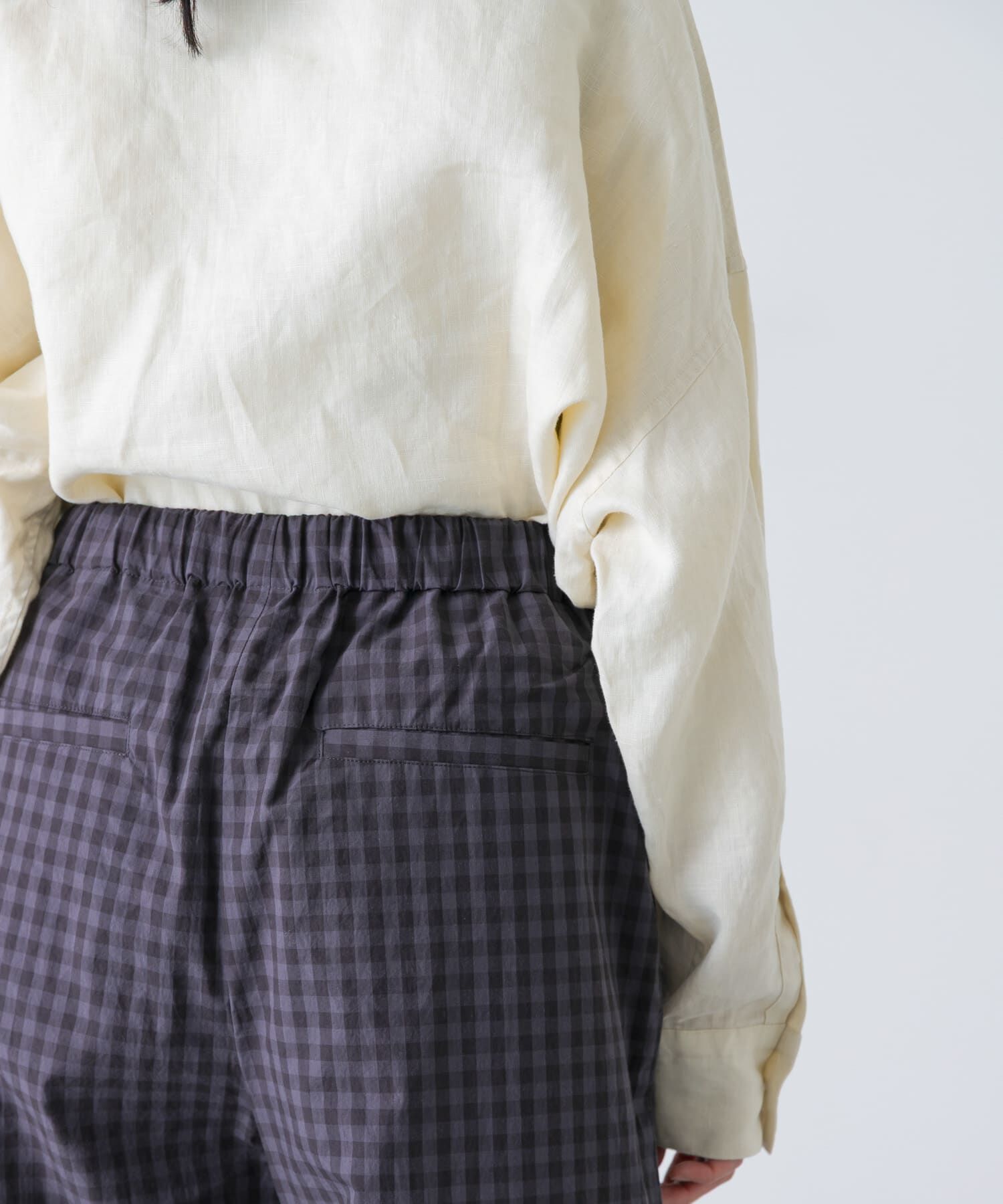 かぐれ「ギンガムタックワイドパンツ」|その他|