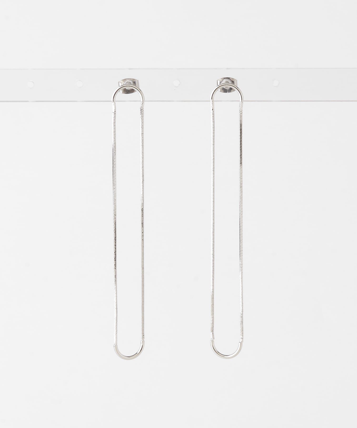  「ロングオーバルチェーンピアス」|ピアス|