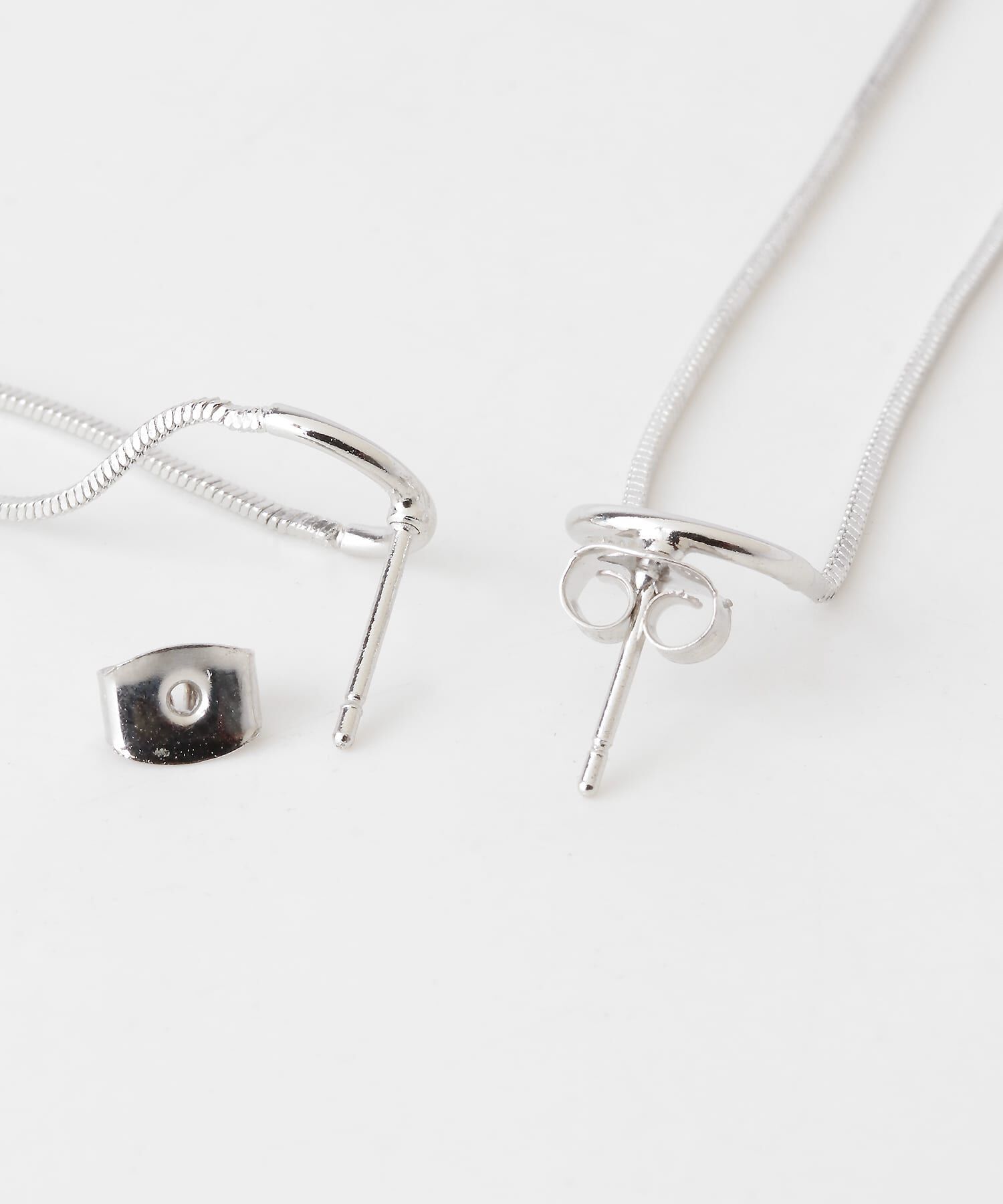  「ロングオーバルチェーンピアス」|ピアス|