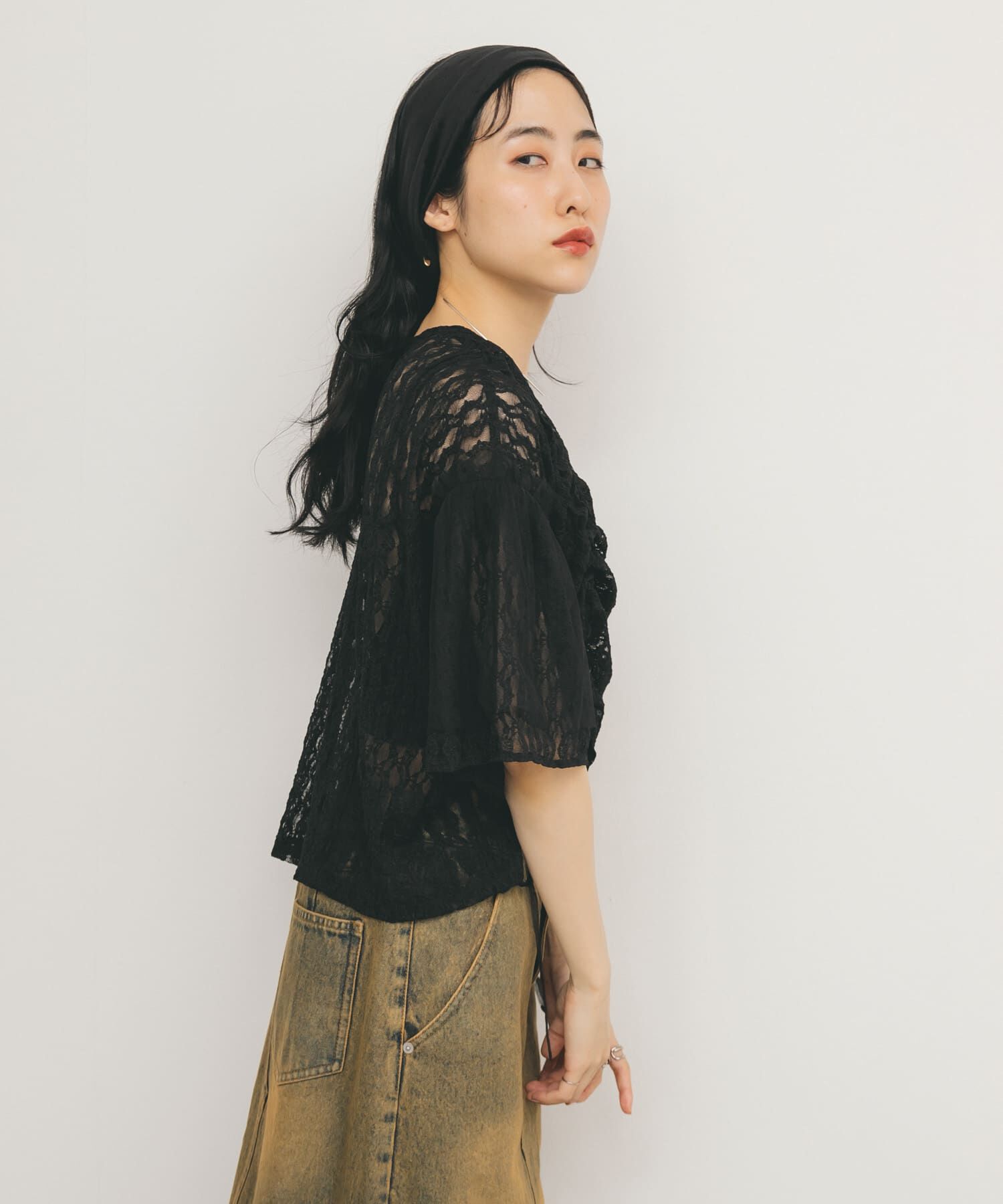  「ドロストレーストップス」|シャツ・ブラウス|